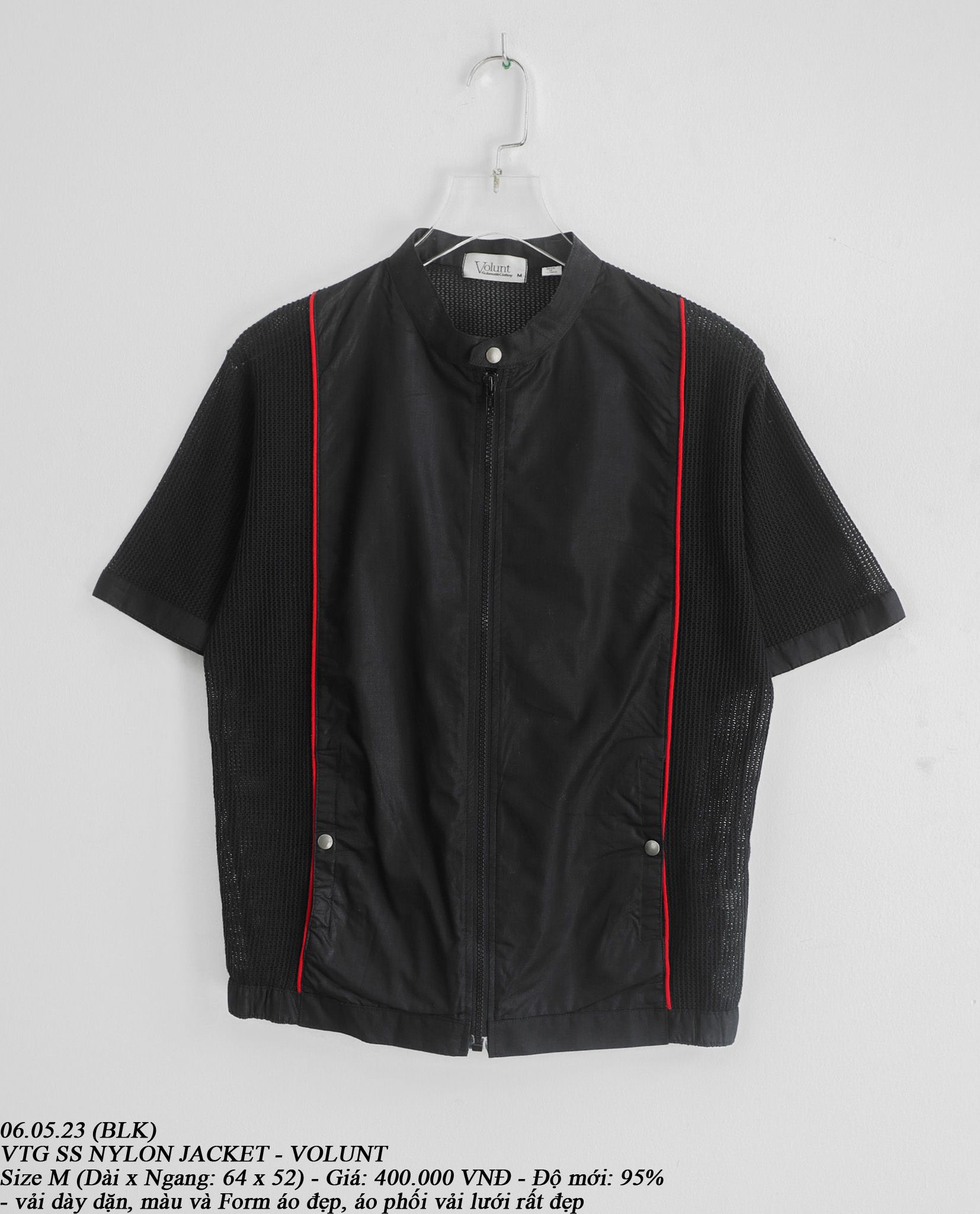 06.05.23 (BLK) - VTG SS NYLON JACKET - VOLUNT