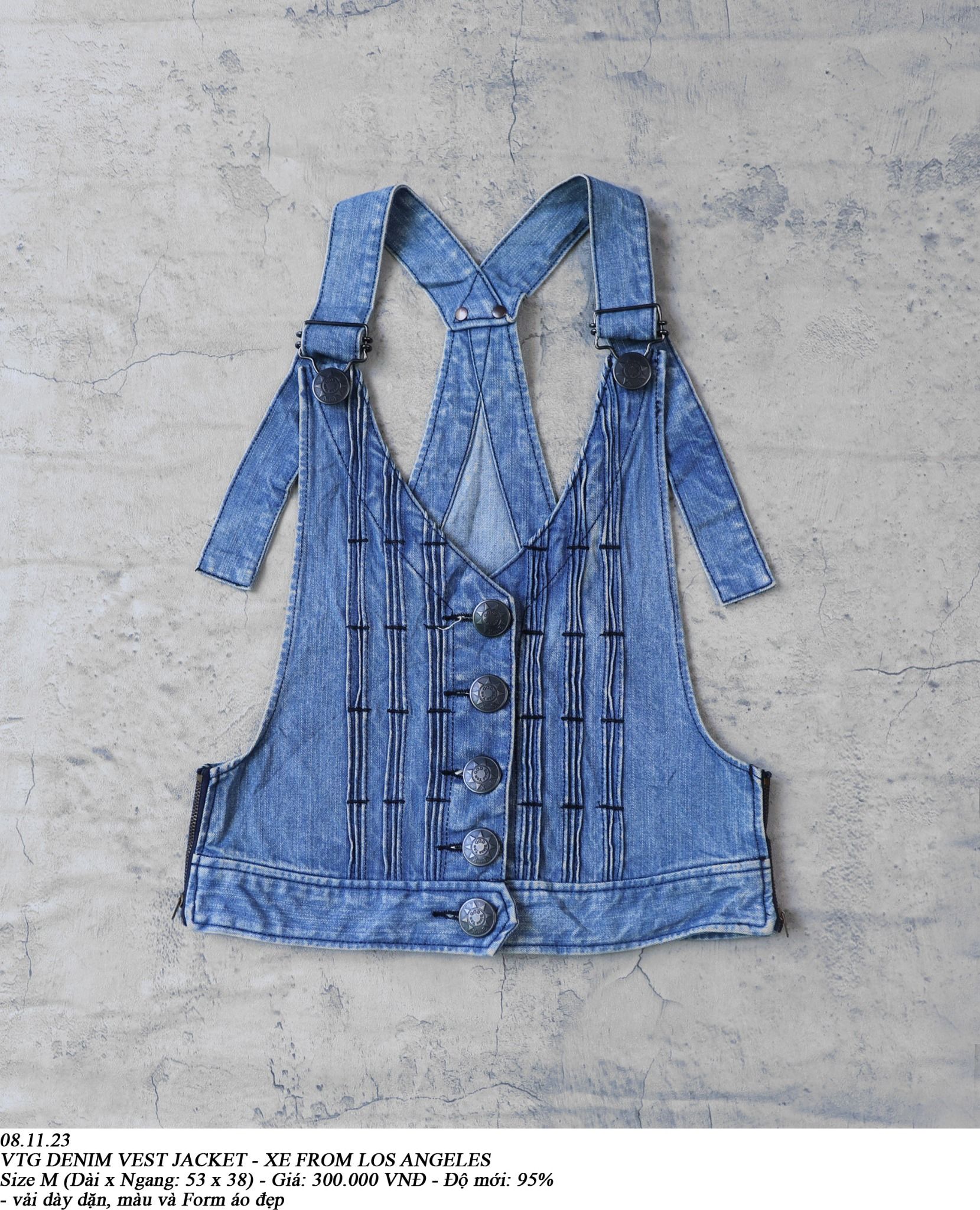 08.11.23 - VTG DENIM VEST JACKET - XE FROM LOS ANGELES