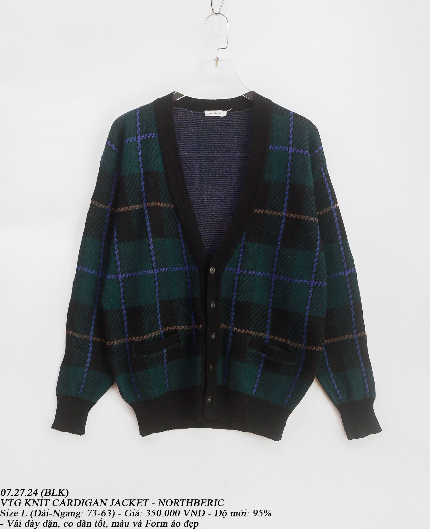 07.27.24 - VTG KNIT CARDIGAN JACKET - NORTHBERIC