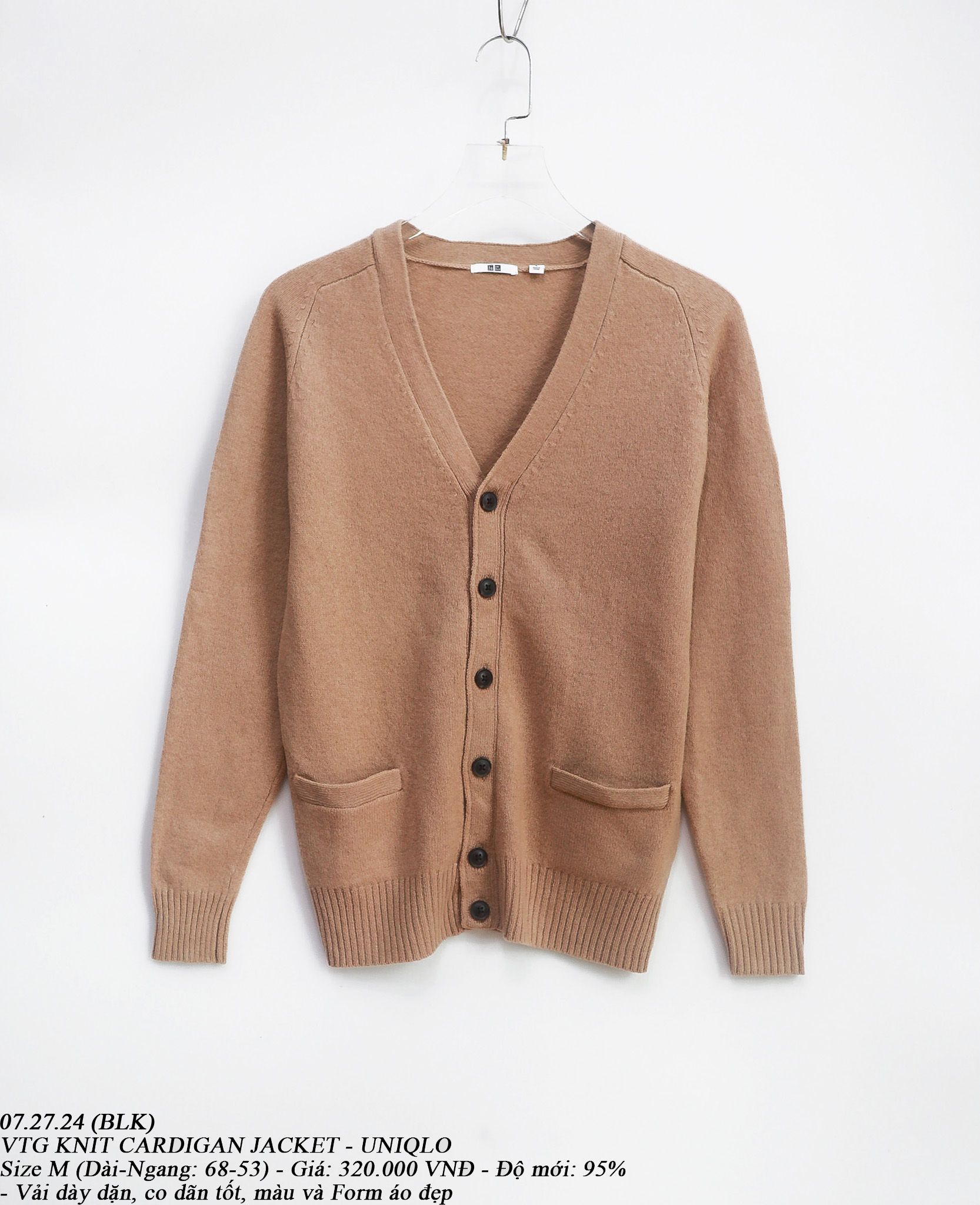 07.27.24 - VTG KNIT CARDIGAN JACKET - UNIQLO
