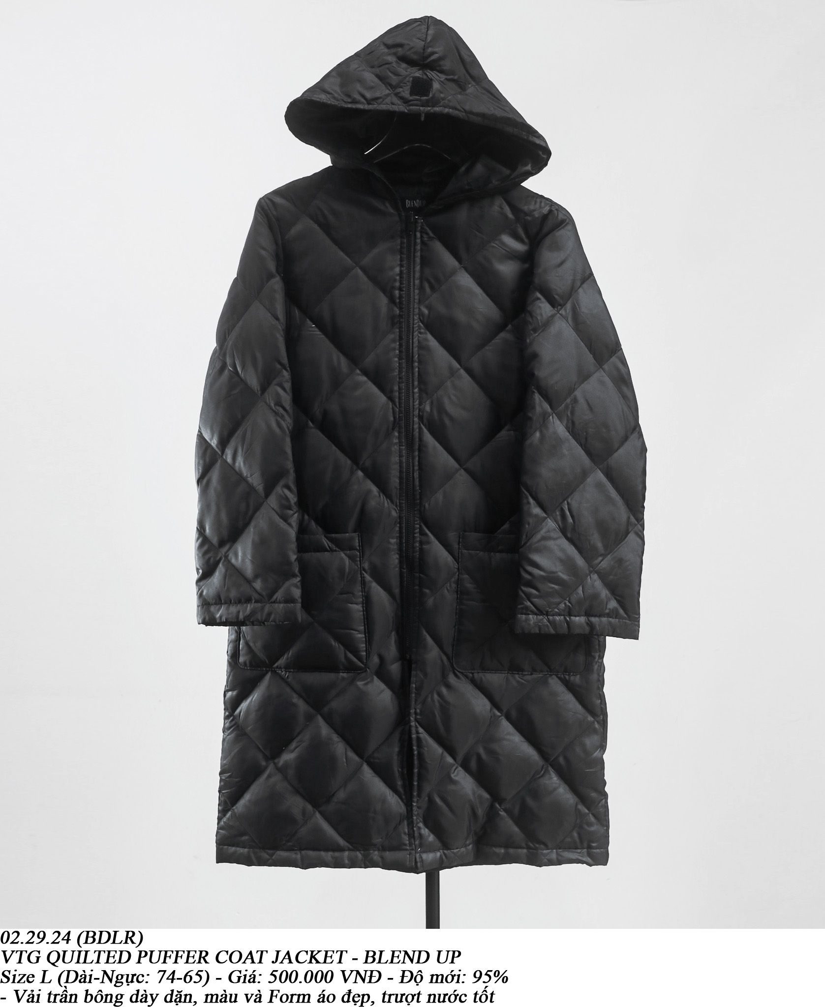 02.29.24 - VTG QUILTED PUFFER COAT JACKET - BLEND UP