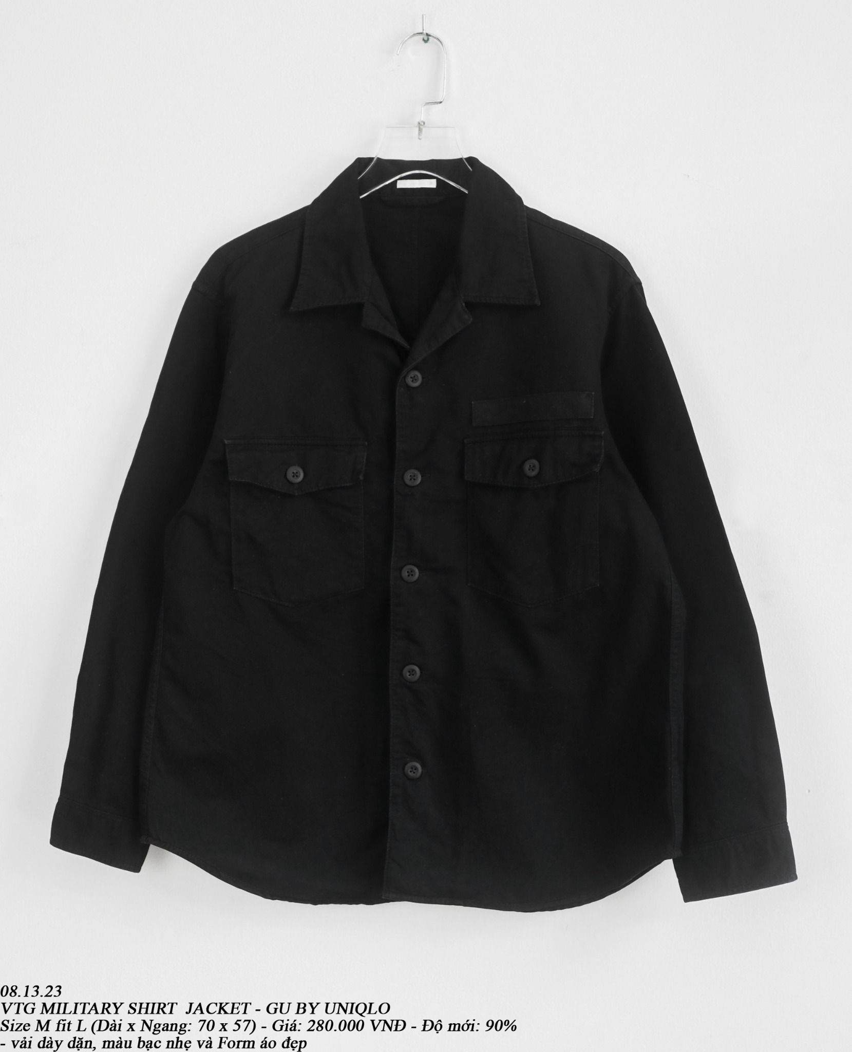 08.13.23 - VTG MILITARY SHIRT JACKET - GU by UNIQLO