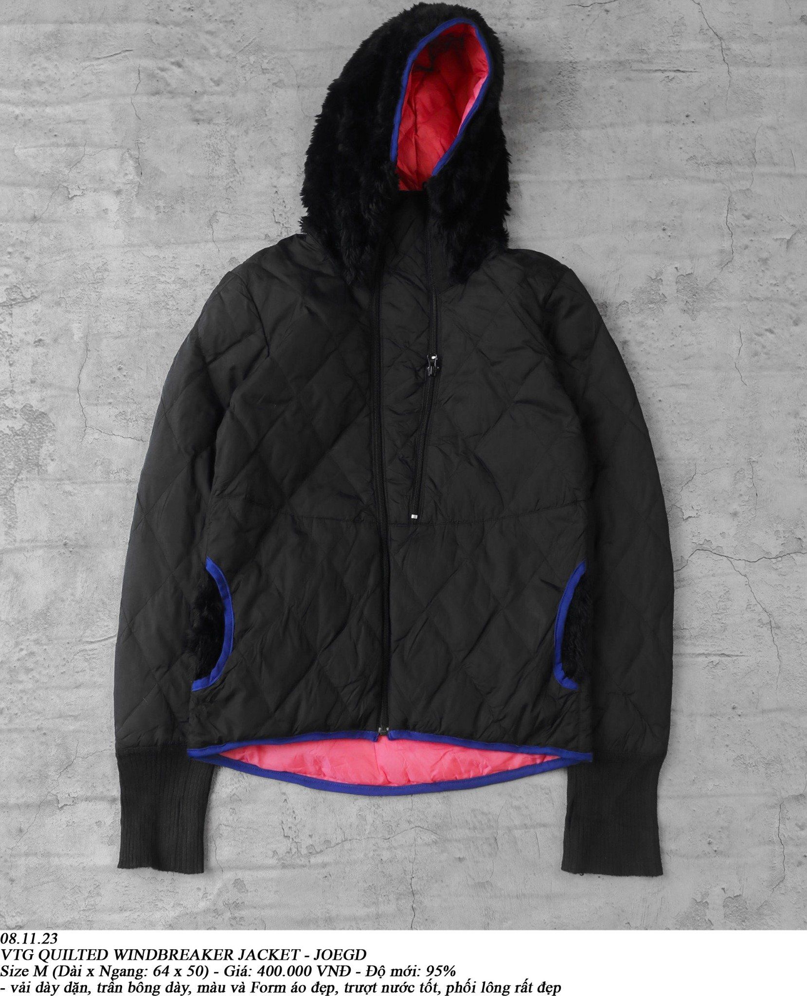 08.11.23 - VTG QUILTED WINDBREAKER JACKET - JOEGD