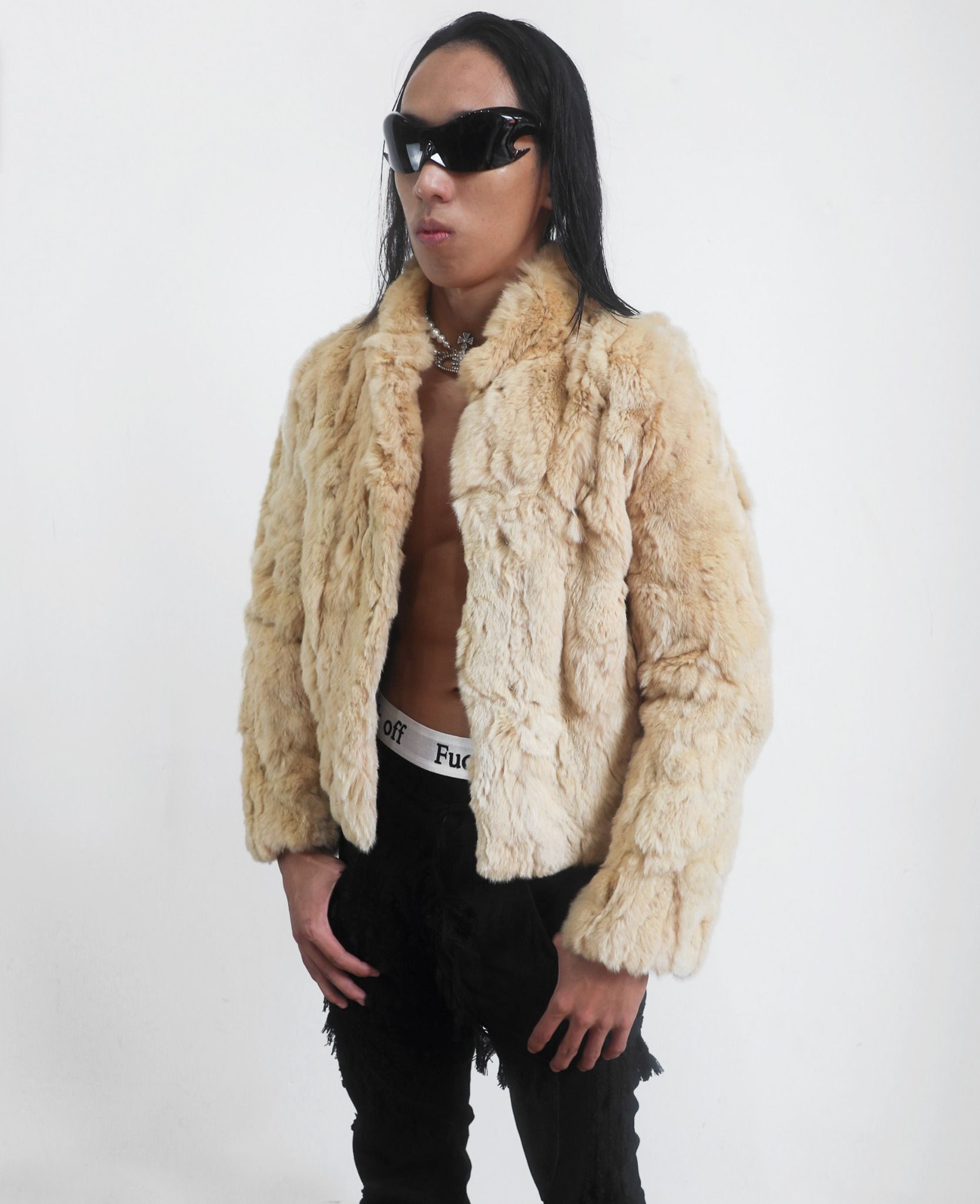 01.03.24 - VTG CROPPED FUR JACKET - RAZZIO