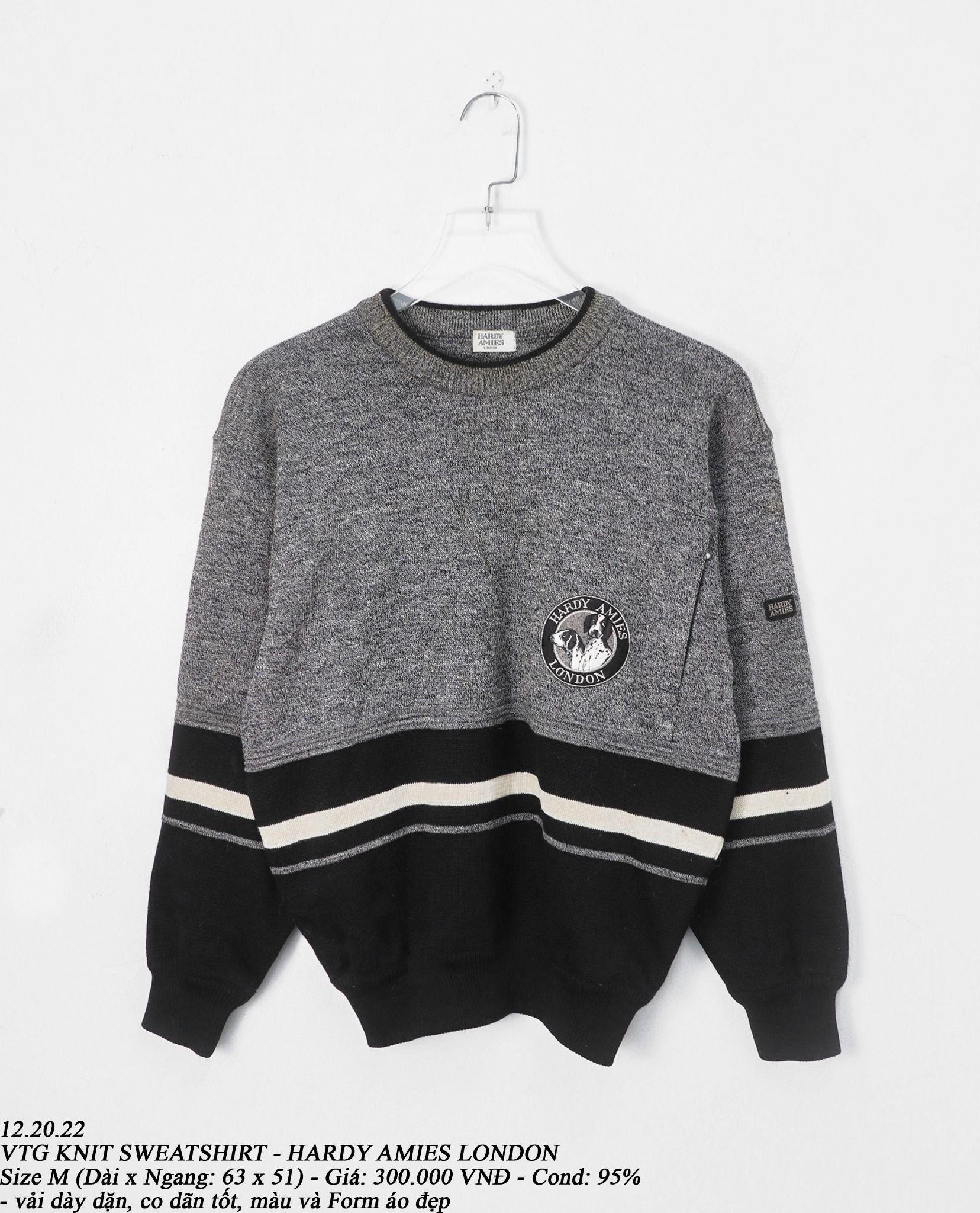 12.20.22 - VTG KNIT SWEATSHIRT - HARDY AMIES LONDON