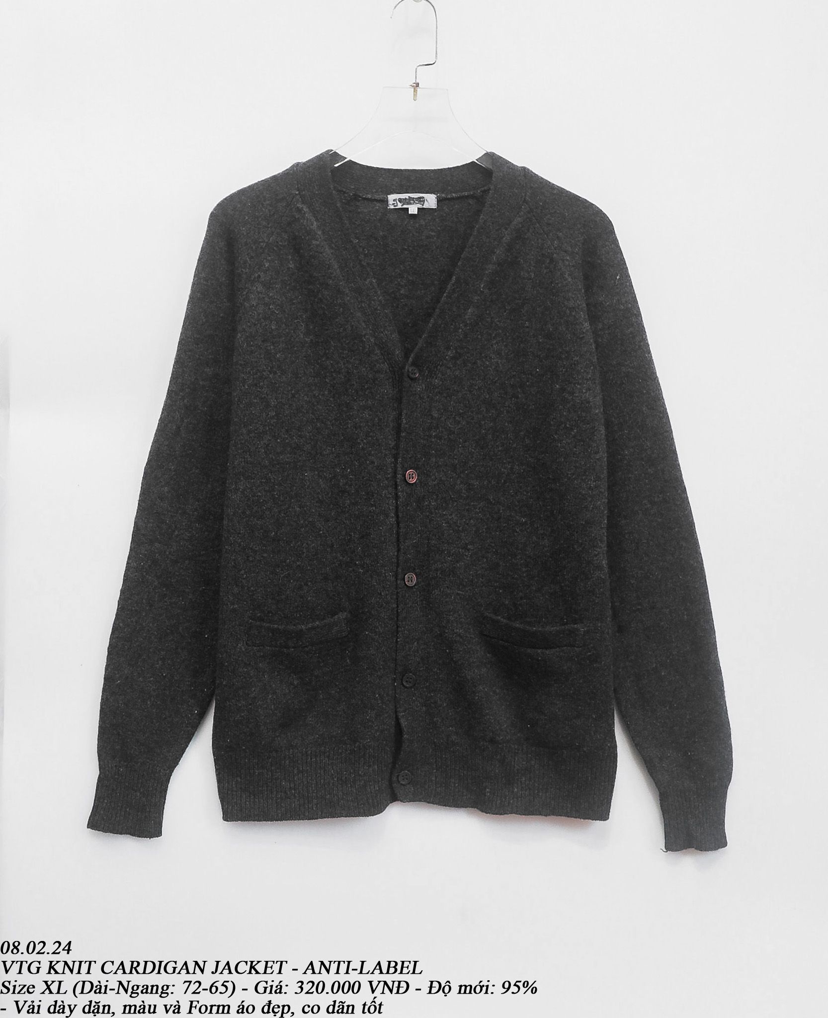 07.28.24 - VTG KNIT CARDIGAN JACKET - ANTI-LABEL