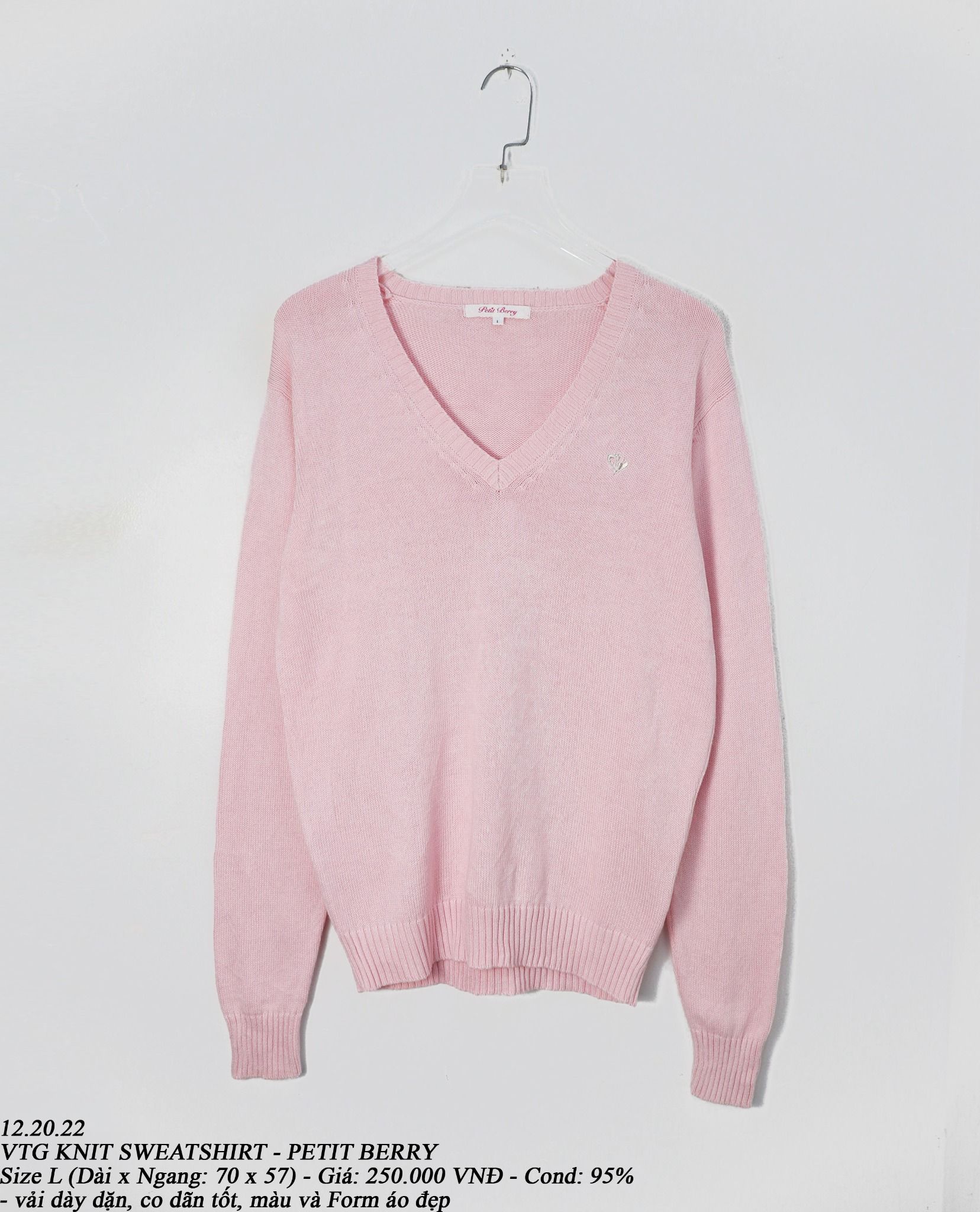 12.20.22 - VTG KNIT SWEATSHIRT - PETIT BERRY