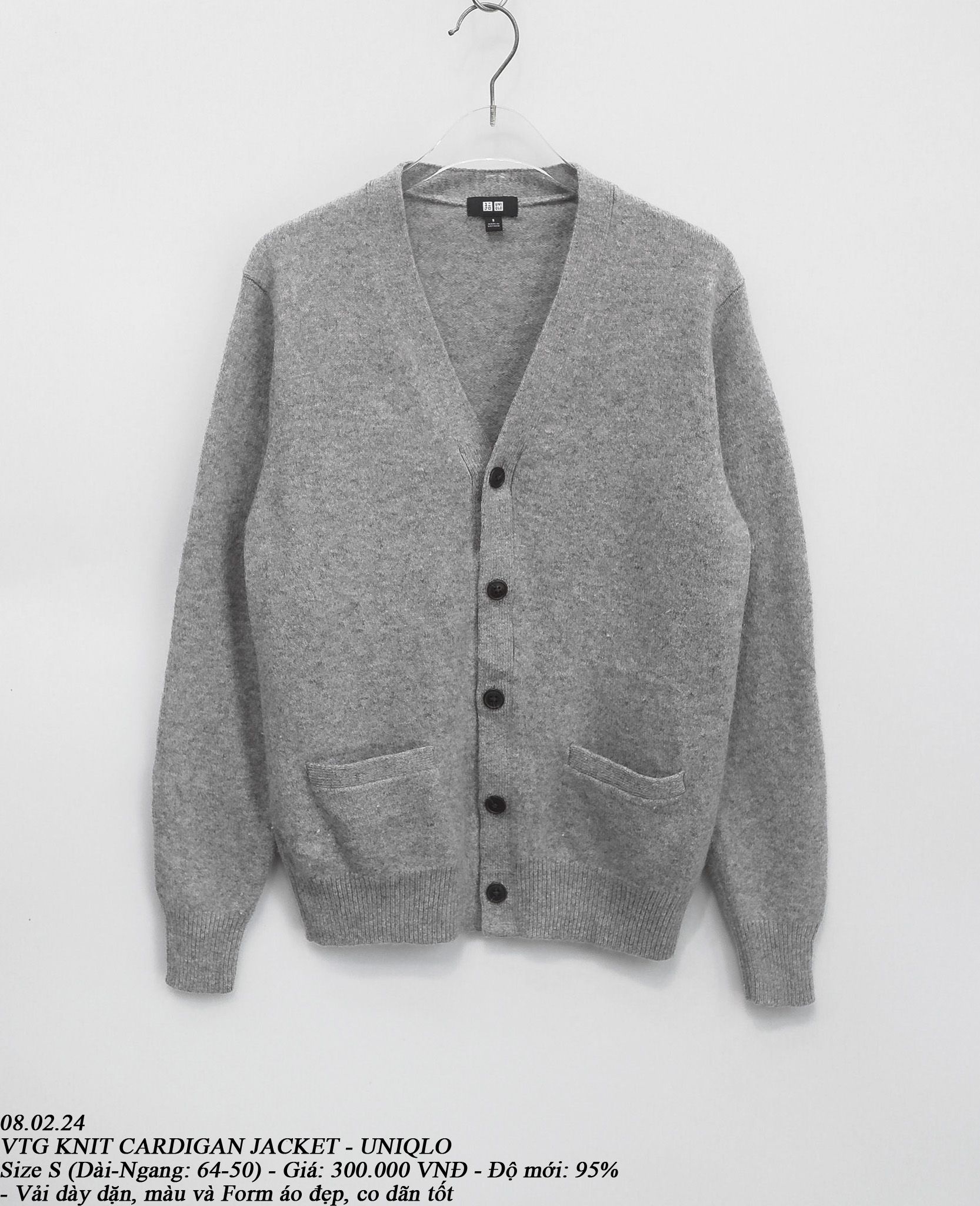 07.28.24 - VTG KNIT CARDIGAN JACKET - UNIQLO