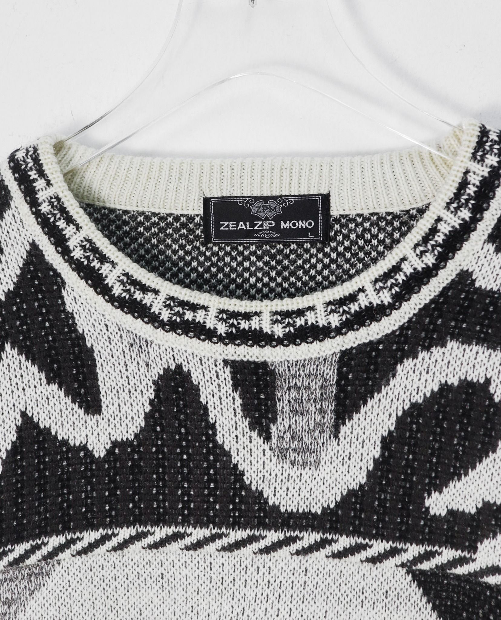 12.20.22 - VTG KNIT SWEATSHIRT - ZEAL ZIP MONO