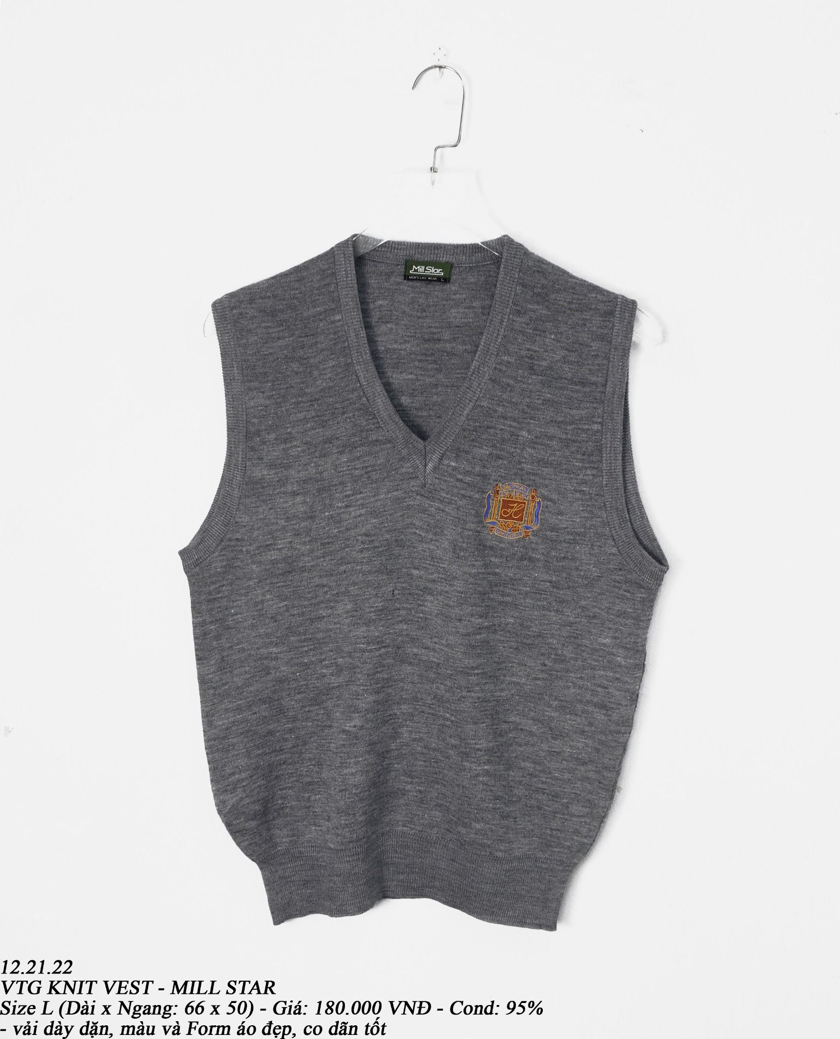 12.21.22 - VTG KNIT VEST - MILL STAR