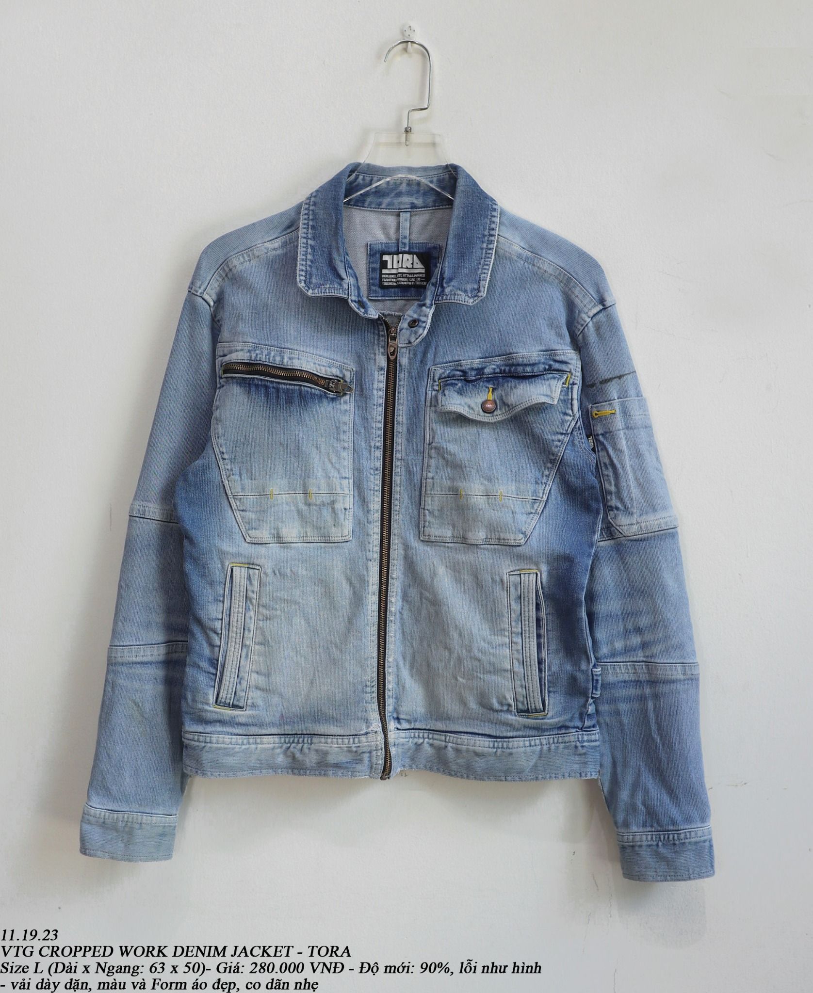 11.19.23 - VTG CROPPED WORK DENIM JACKET - TORA