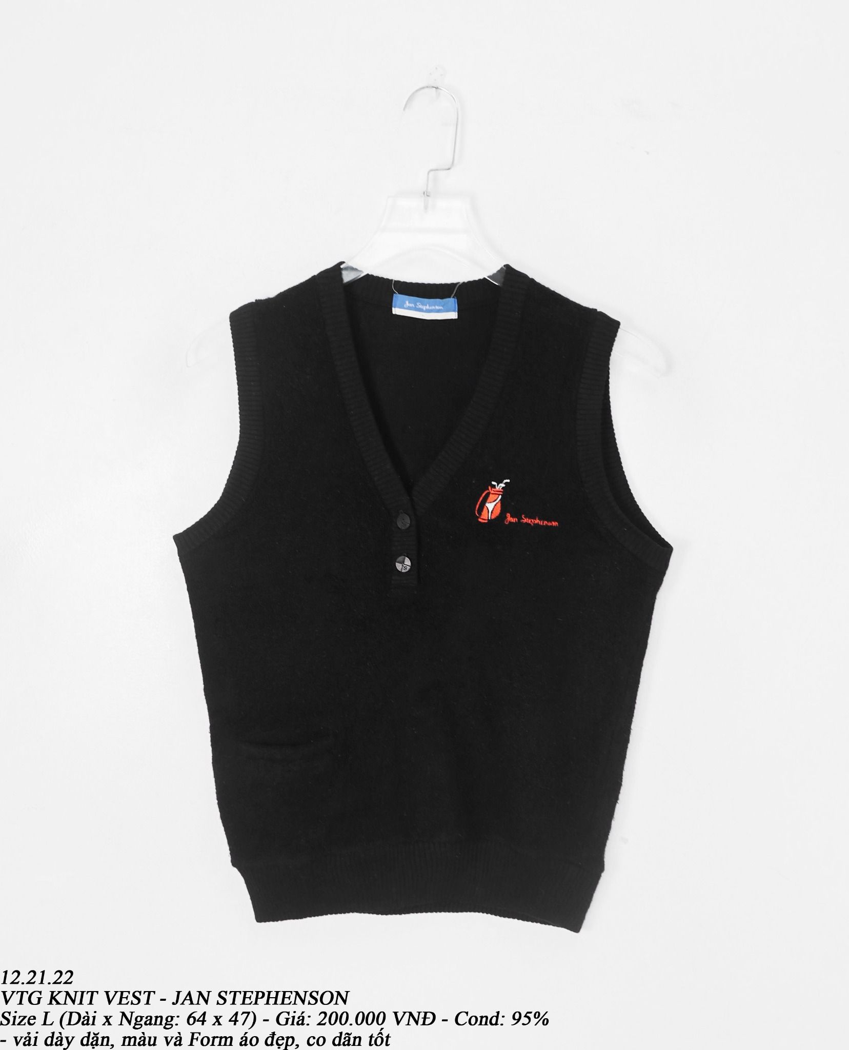 12.21.22 - VTG KNIT VEST - JAN STEPHENSON