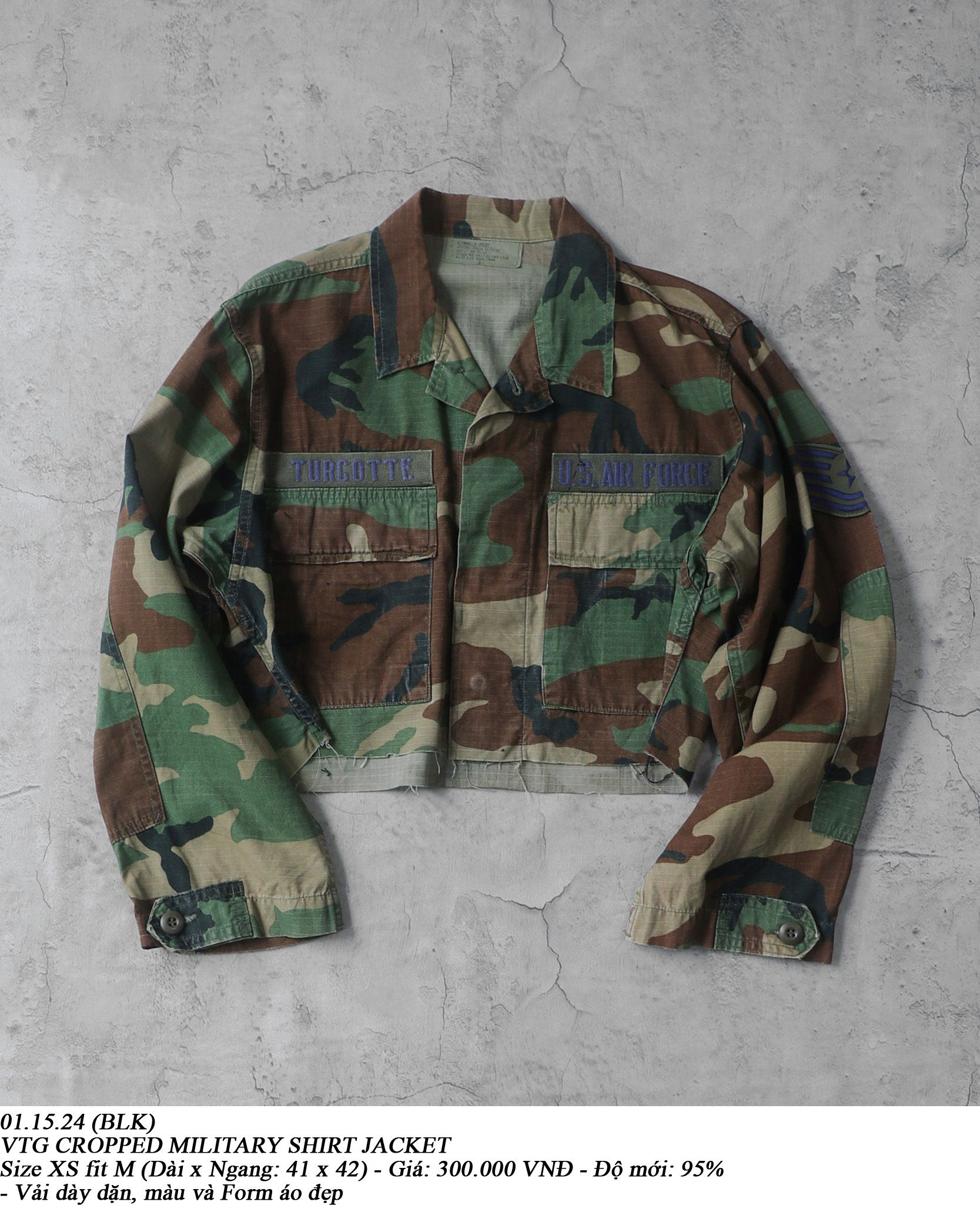 01.15.24 - VTG CROPPED MILITARY SHIRT JACKET