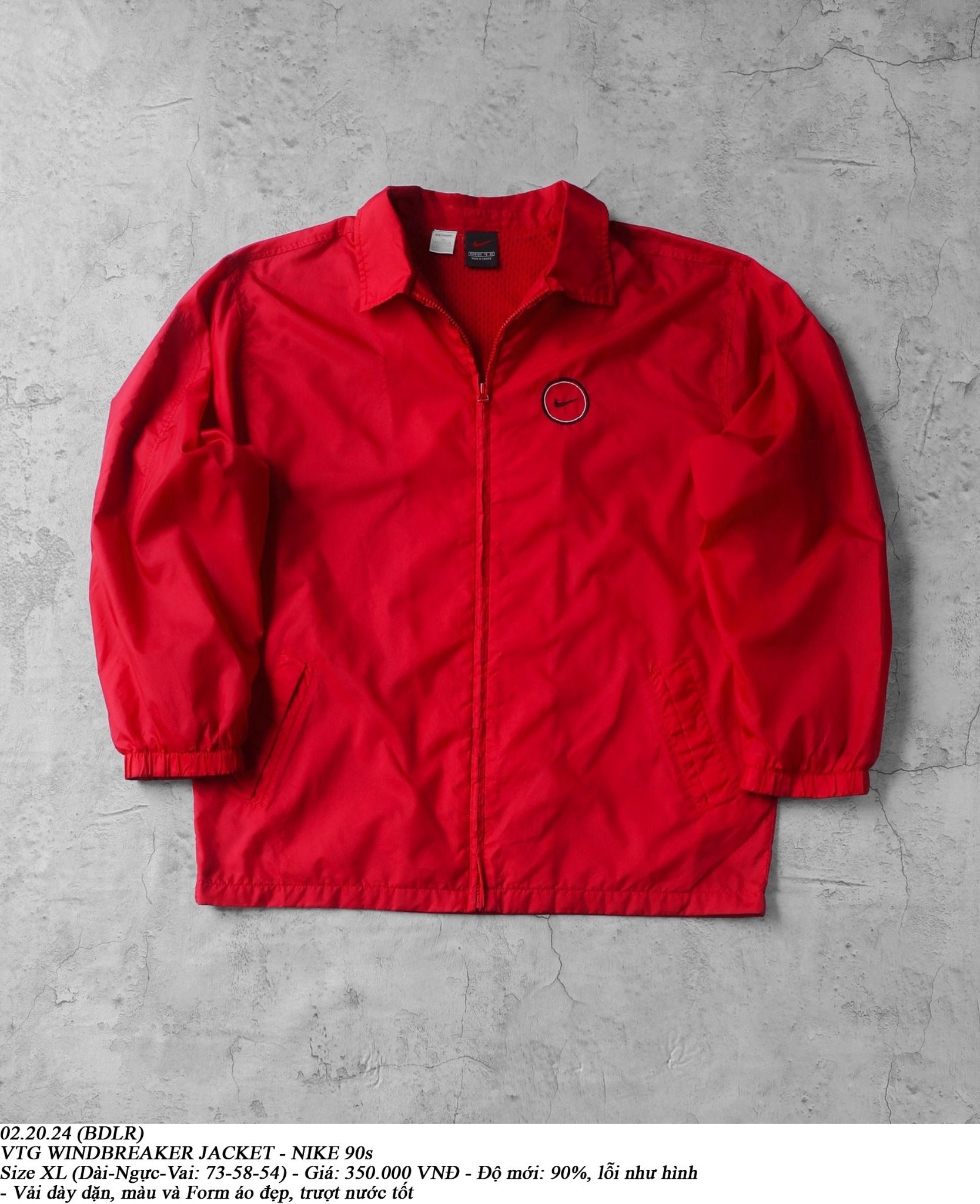 02.20.24 - VTG WINDBREAKER JACKET - NIKE 90s