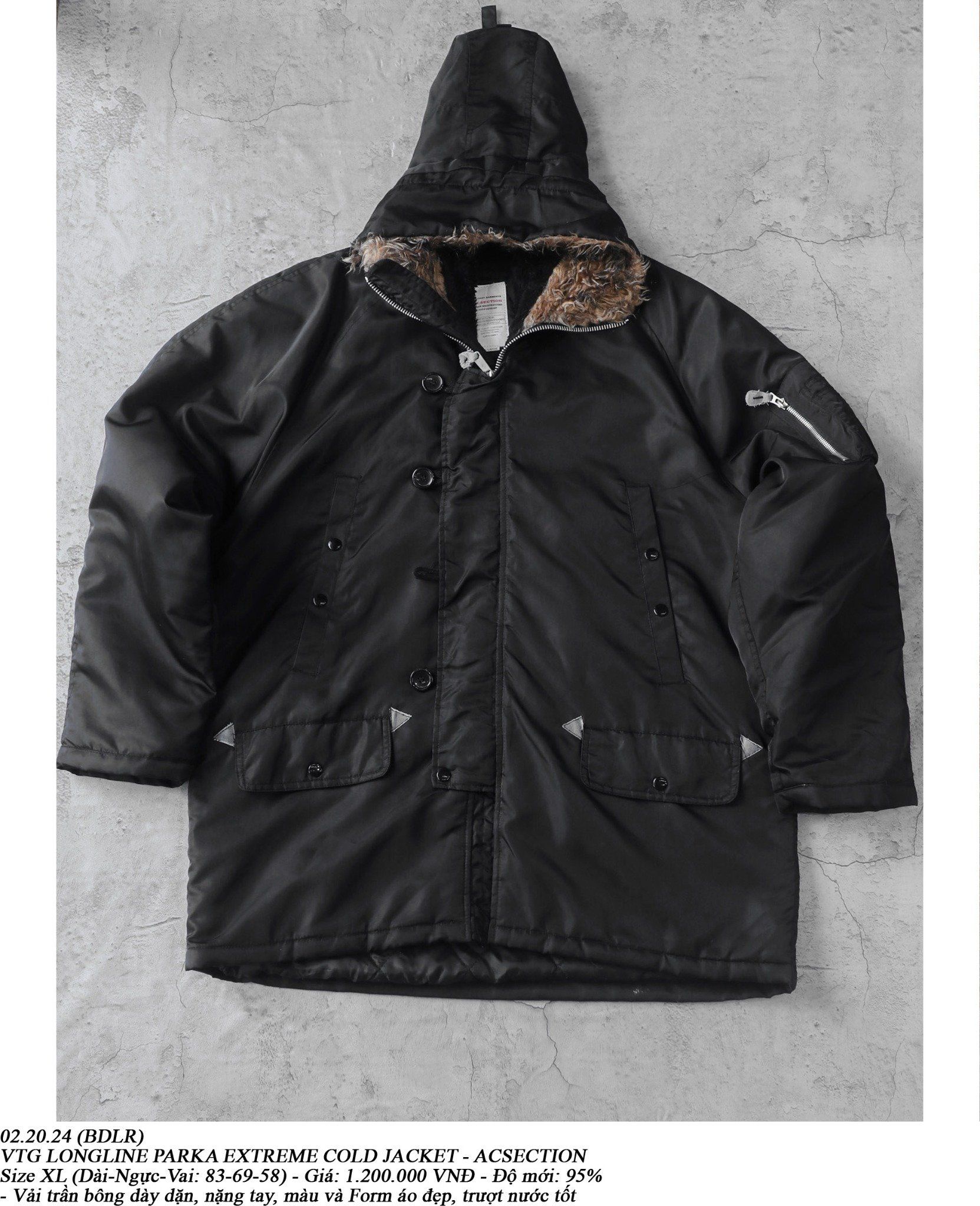 02.20.24 - VTG LONGLINE PARKA EXTREME COLD JACKET - ACSECTION
