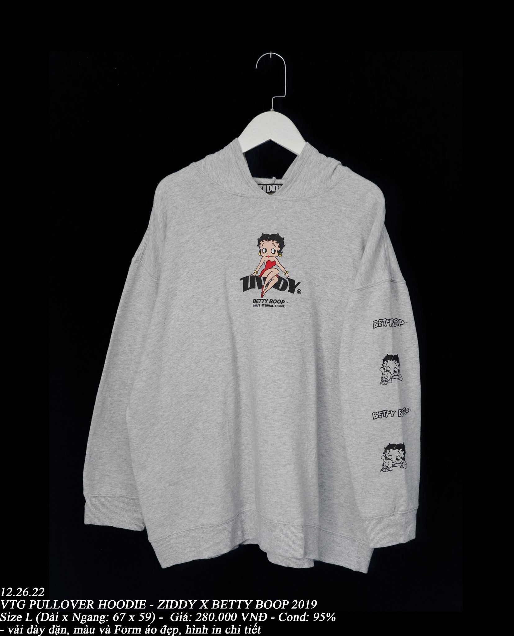 12.26.22 - VTG PULLOVER HOODIE - ZIDDY X BETTY BOOP 2019