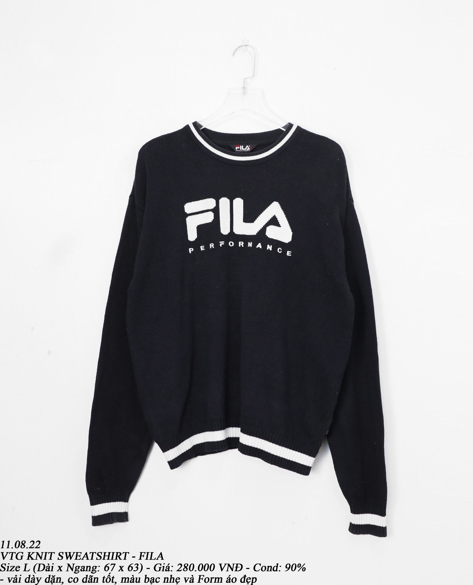 11.08.22 - VTG KNIT SWEATSHIRT - FILA
