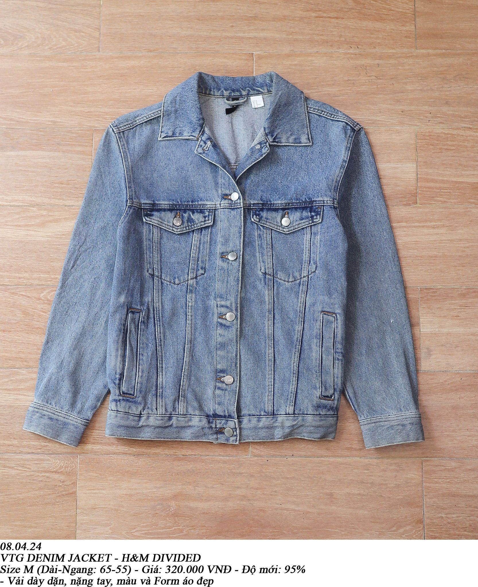 08.04.24 - VTG DENIM JACKET - H&M DIVIDED