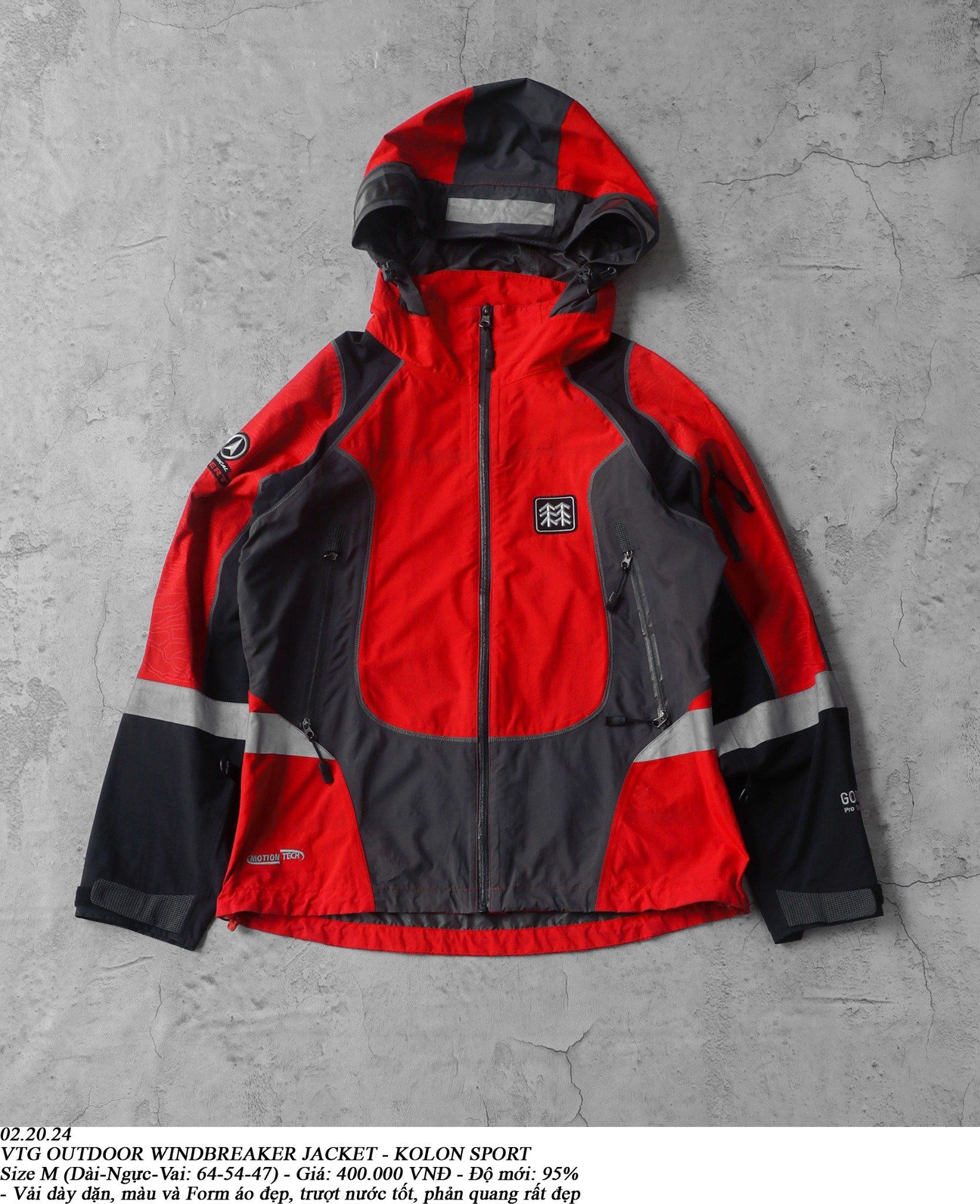 02.20.24 - VTG OUTDOOR WINDBREAKER JACKET - KOLON SPORT