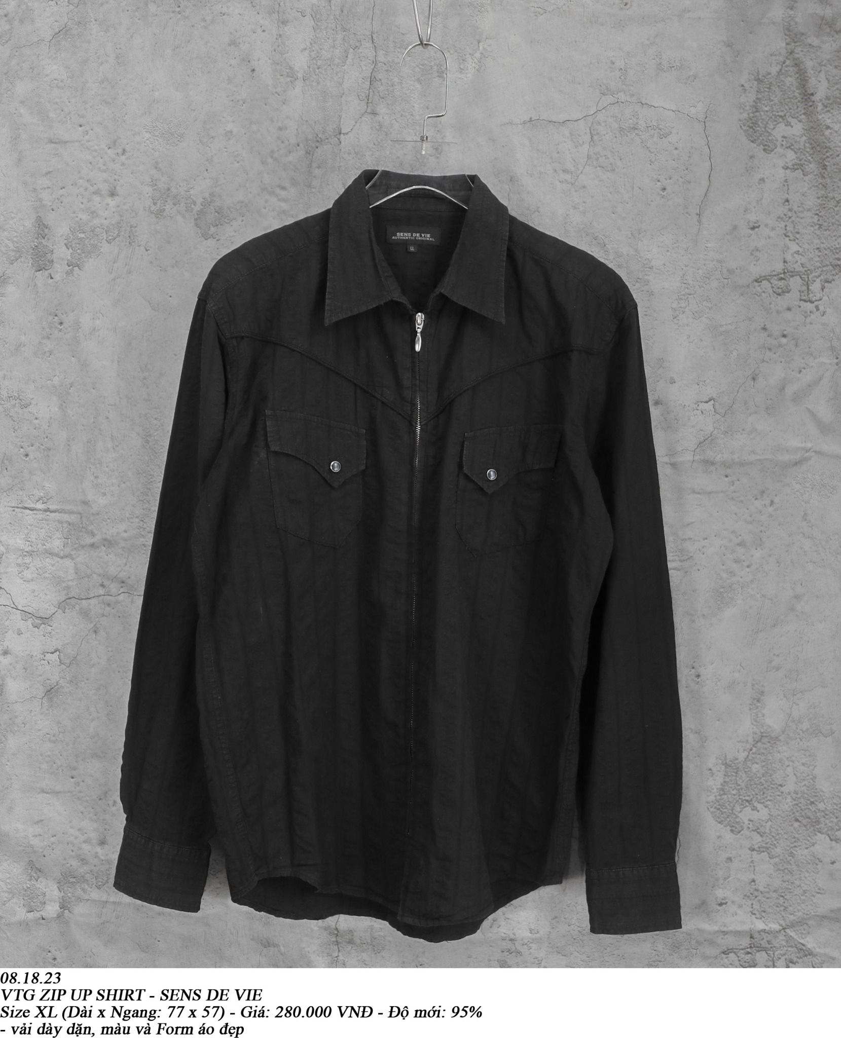 08.18.23 - VTG ZIP UP SHIRT - SENS DE VIE