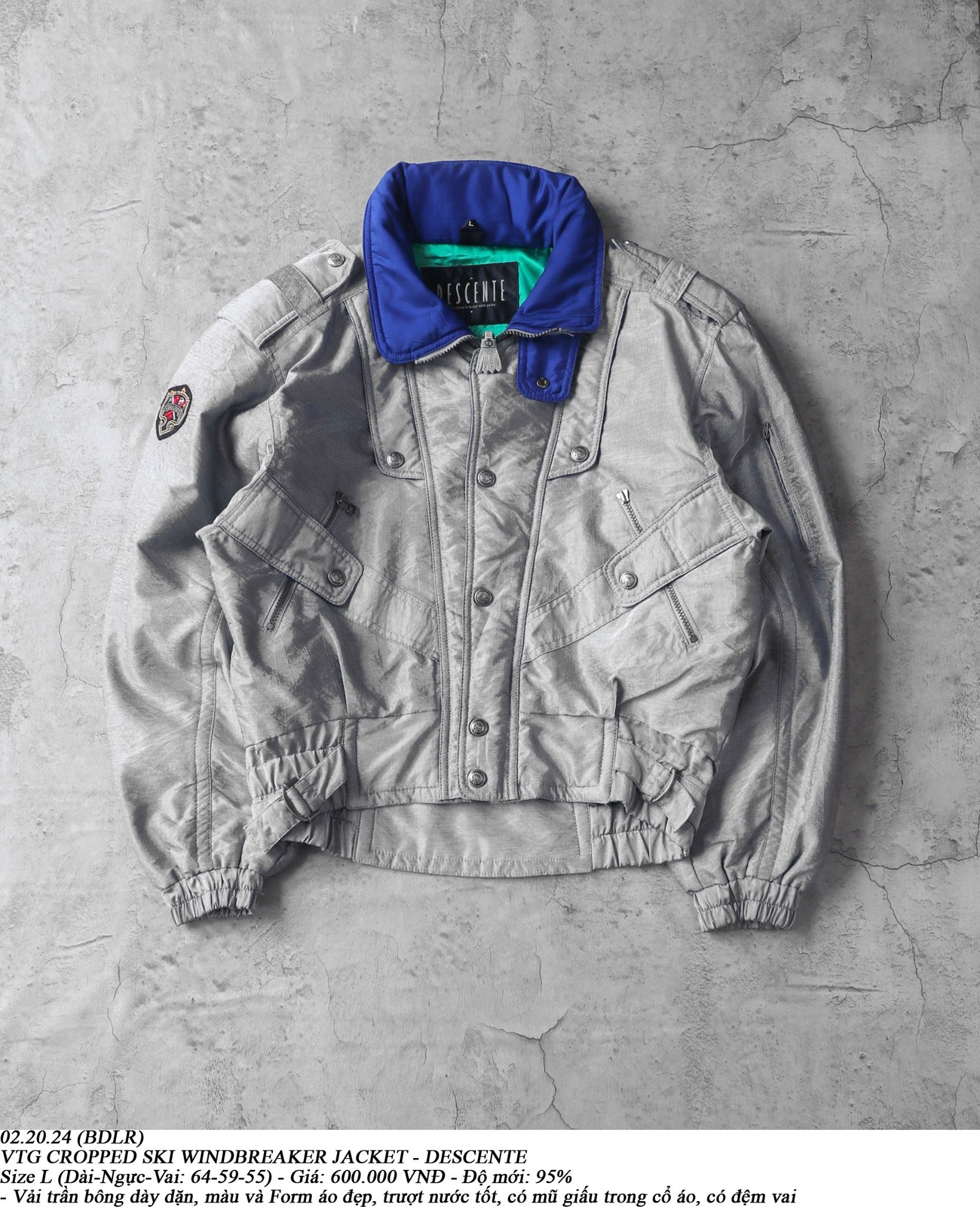 02.20.24 - VTG CROPPED SKI WINDBREAKER JACKET - DESCENTE