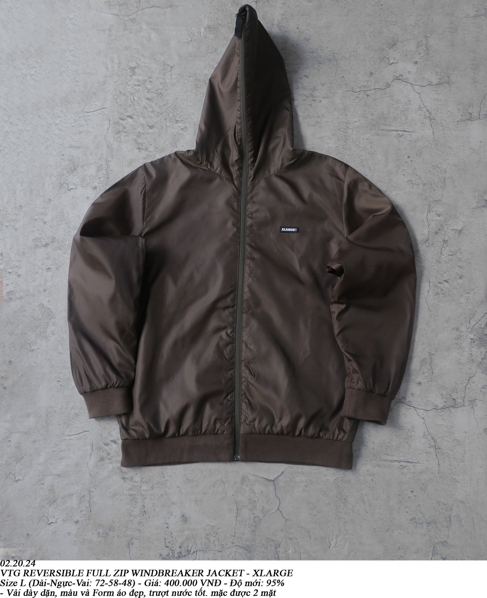 02.20.24 - VTG REVERSIBLE WINDBREAKER JACKET - XLARGE