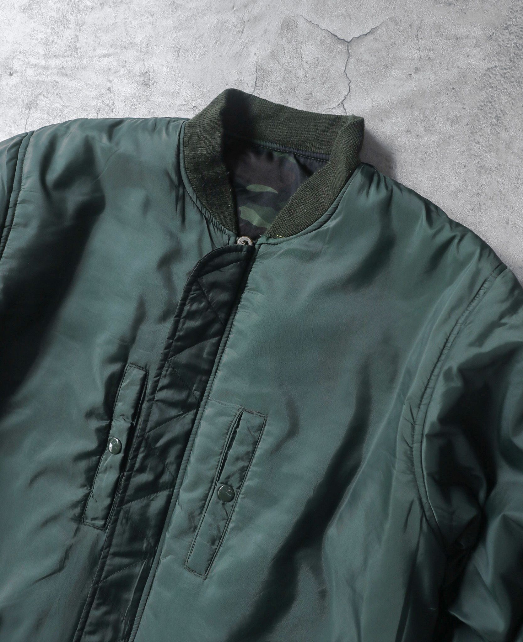 02.20.24 - VTG REVERSIBLE PILOT BOMBER JACKET - PHANTOM MILITARY
