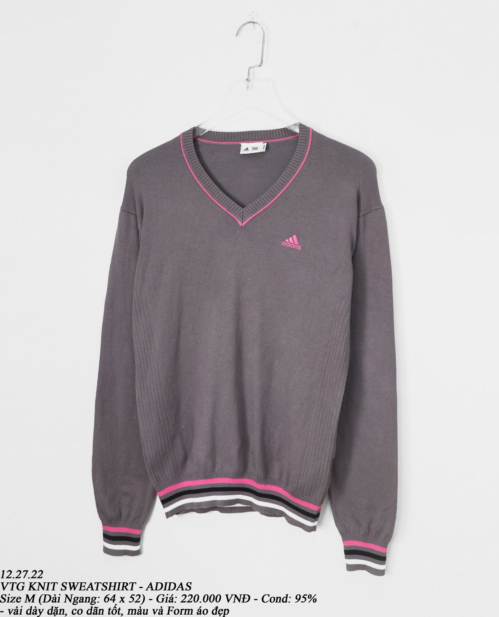 12.27.22 - VTG KNIT SWEATSHIRT - ADIDAS
