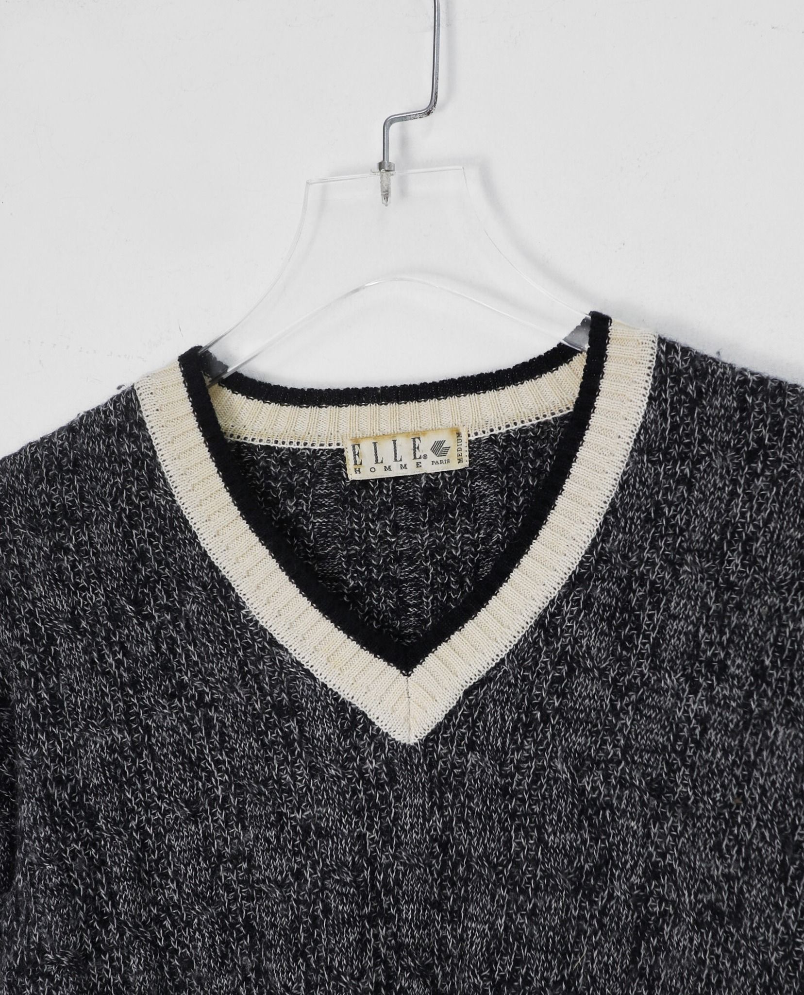12.27.22 - VTG KNIT SWEATSHIRT - ELLE HOMME PARIS