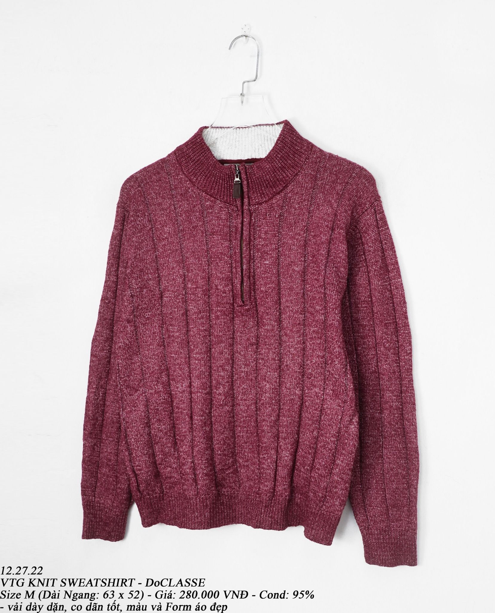 12.27.22 - VTG KNIT SWEATSHIRT - DoCLASSE