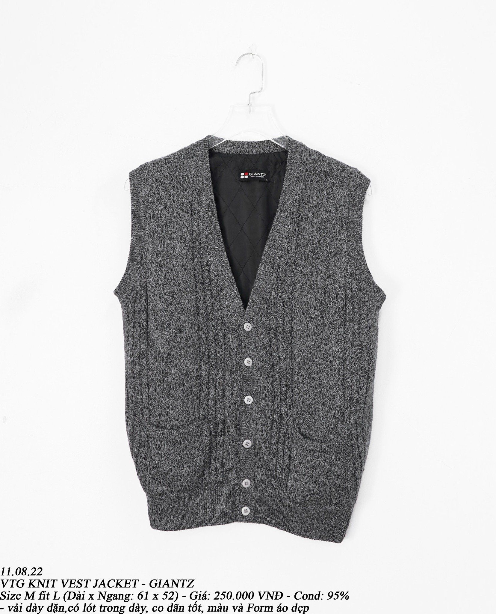 11.08.22 - VTG KNIT VEST JACKET - GIANTZ