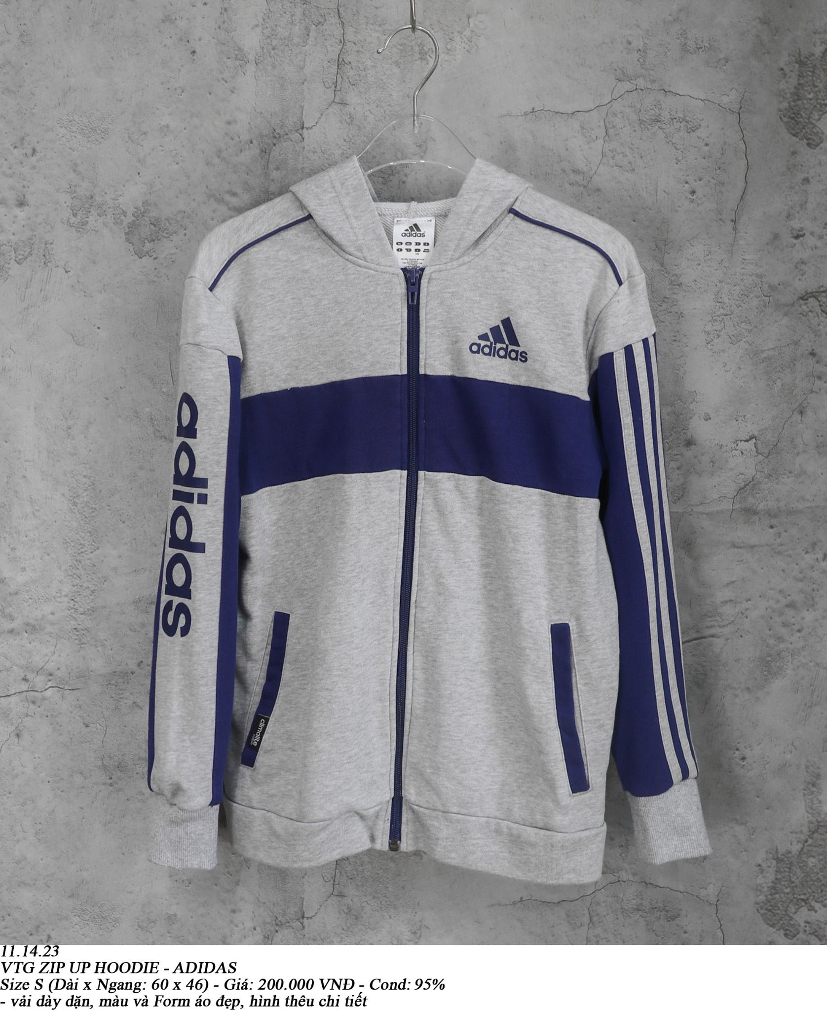 11.14.23 - VTG ZIP UP HOODIE - ADIDAS