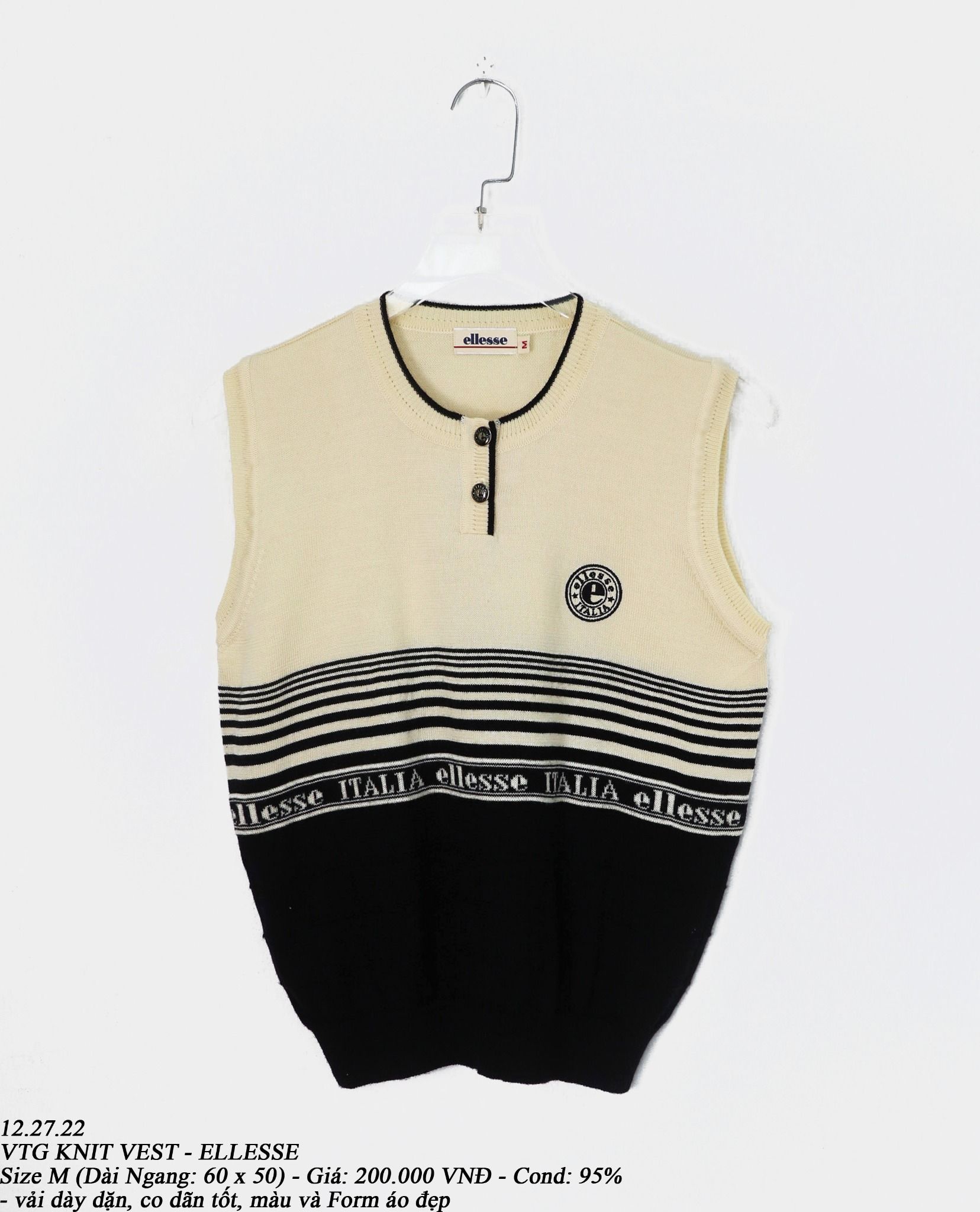 12.27.22 - VTG KNIT VEST - ELLESSE