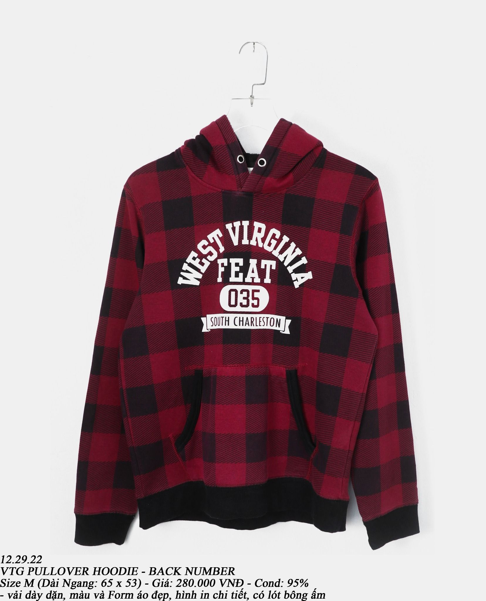 12.29.22 - VTG PULLOVER HOODIE - BACK NUMBER