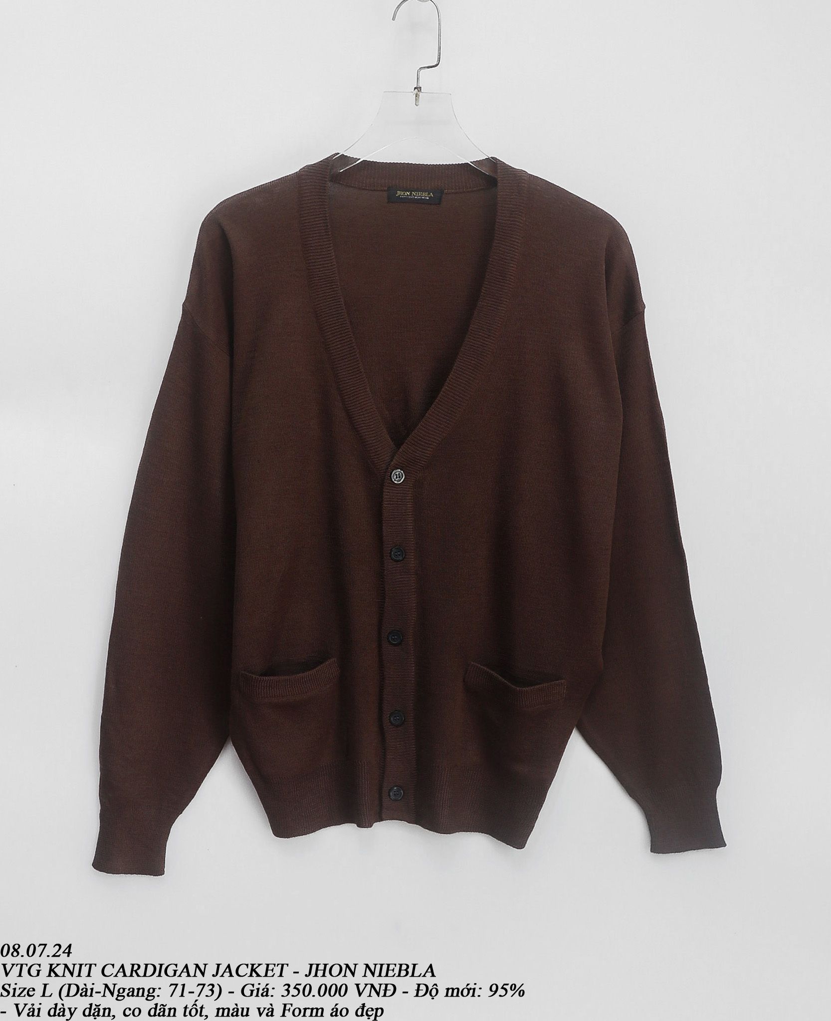 08.07.24 - VTG KNIT CARDIGAN JACKET - JHON NIEBLA