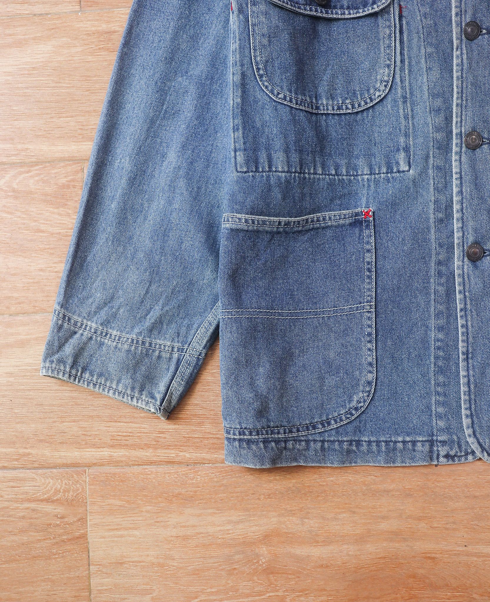 08.11.24 - VTG CHORE COAT DENIM JACKET - LUCKY STRIKE