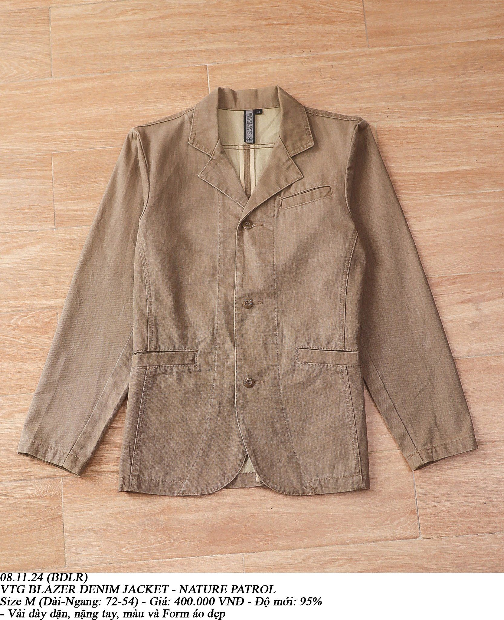 08.11.24 - VTG BLAZER DENIM JACKET - NATURAL PATROL