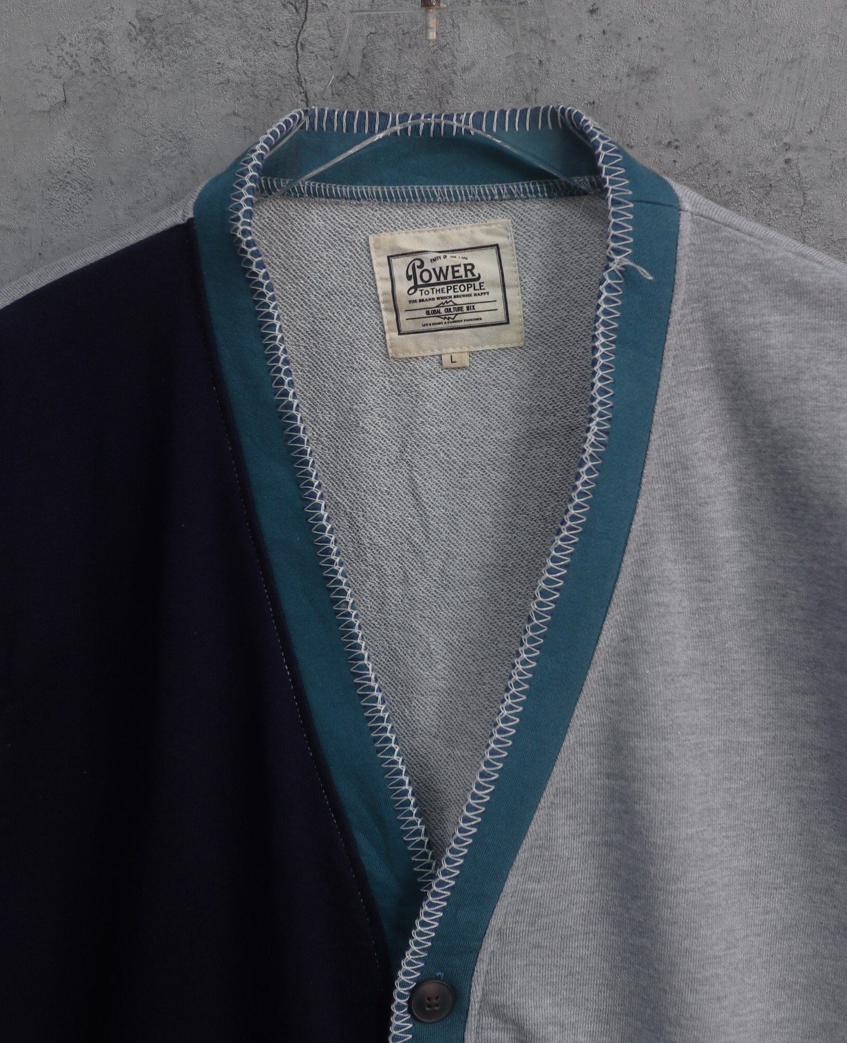 01.11.24 - VTG SWEAT CARDIGAN JACKET - POWER TO THE PEOPLE