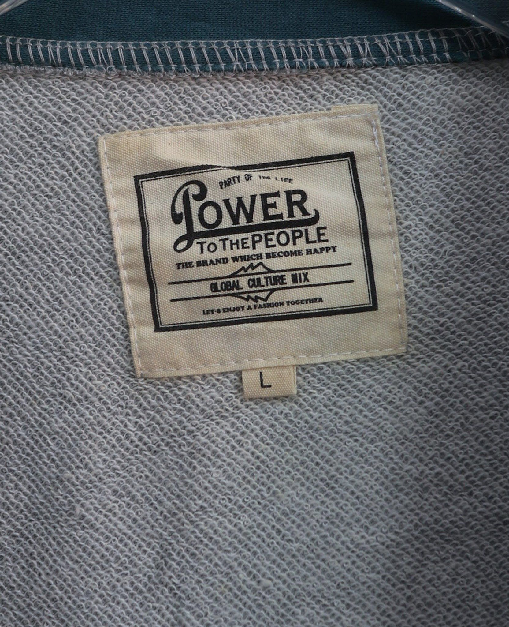 01.11.24 - VTG SWEAT CARDIGAN JACKET - POWER TO THE PEOPLE