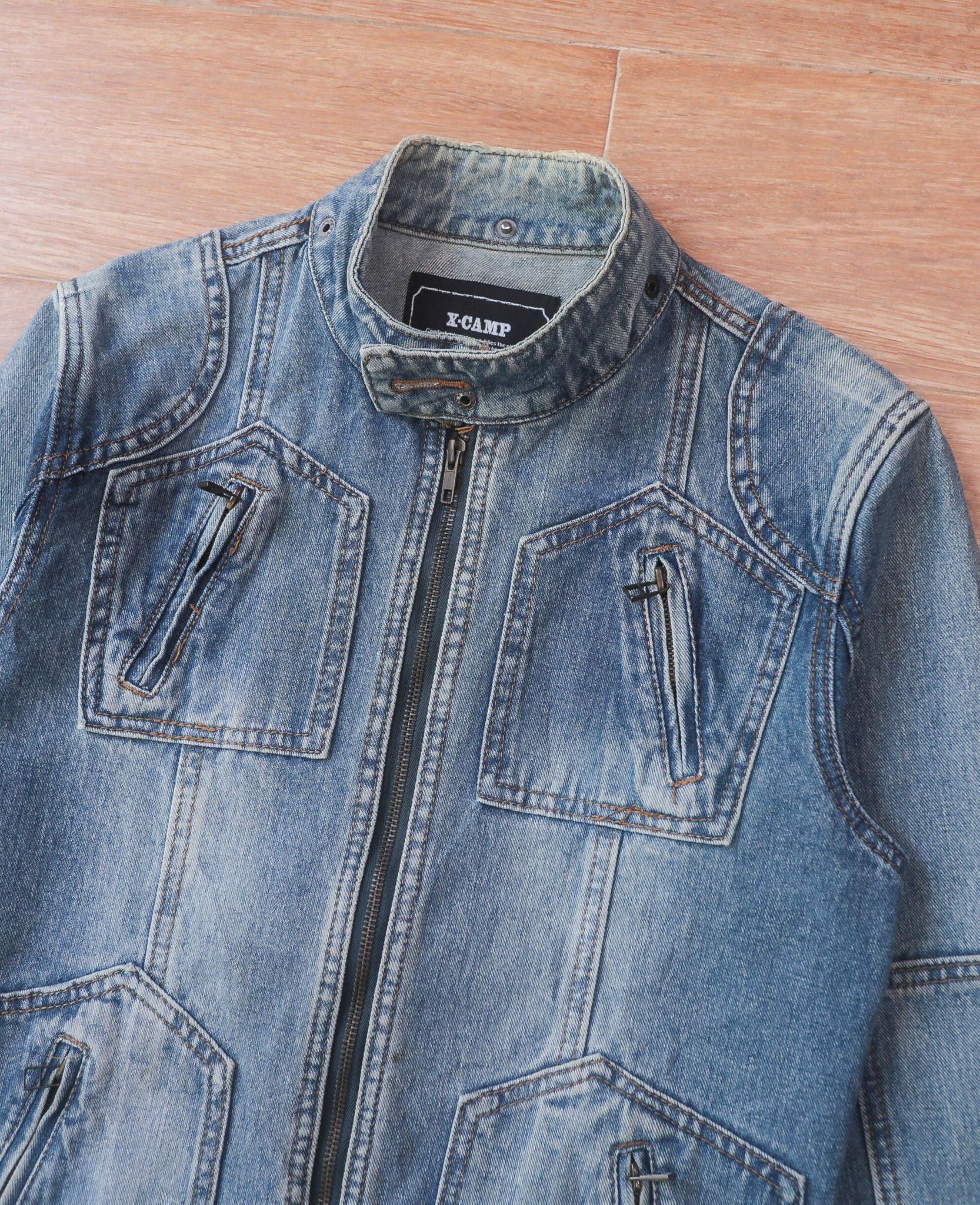 08.11.24 - VTG CROPPED DENIM JACKET - X-CAMP