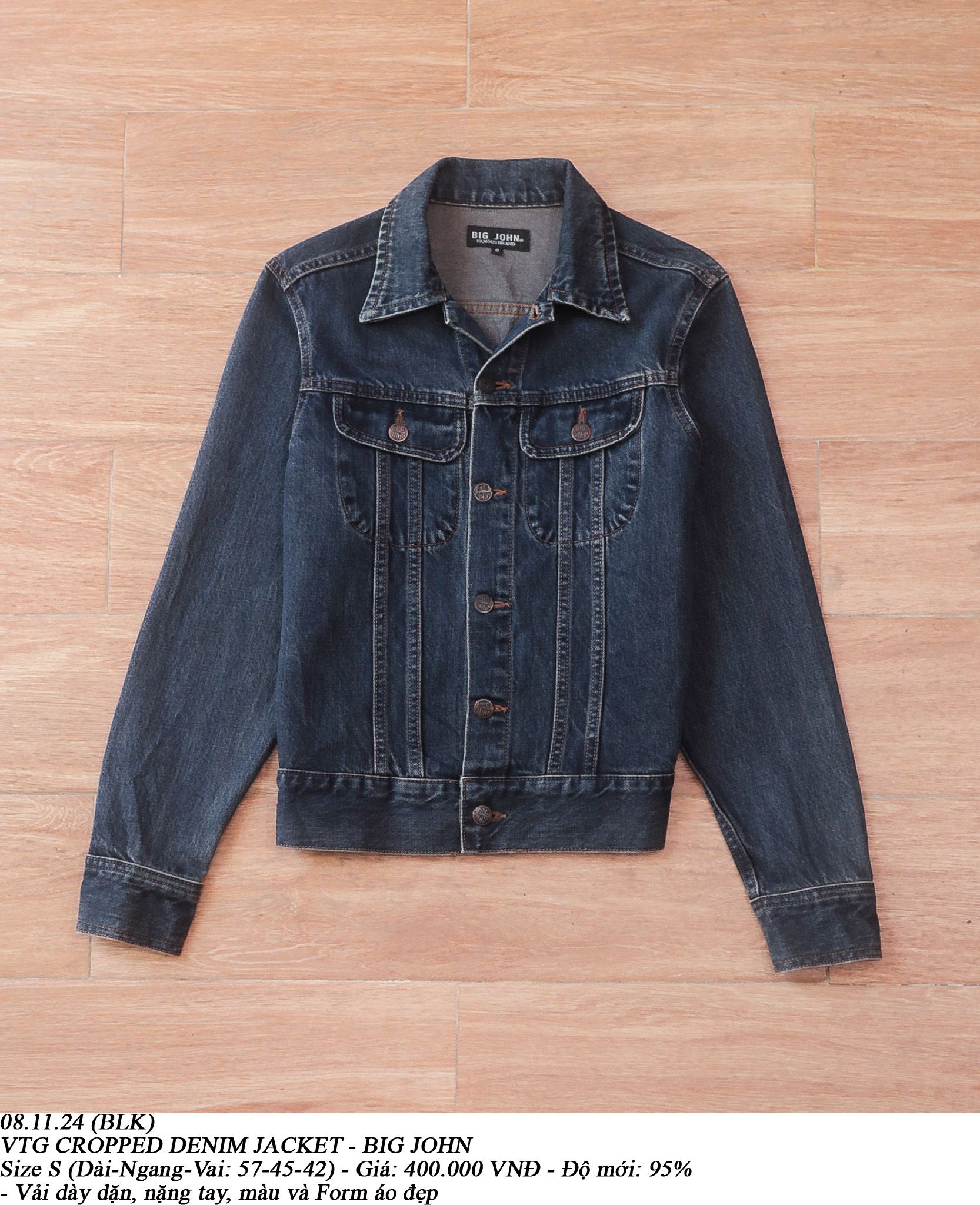08.11.24 - VTG CROPPED DENIM JACKET - BIG JOHN