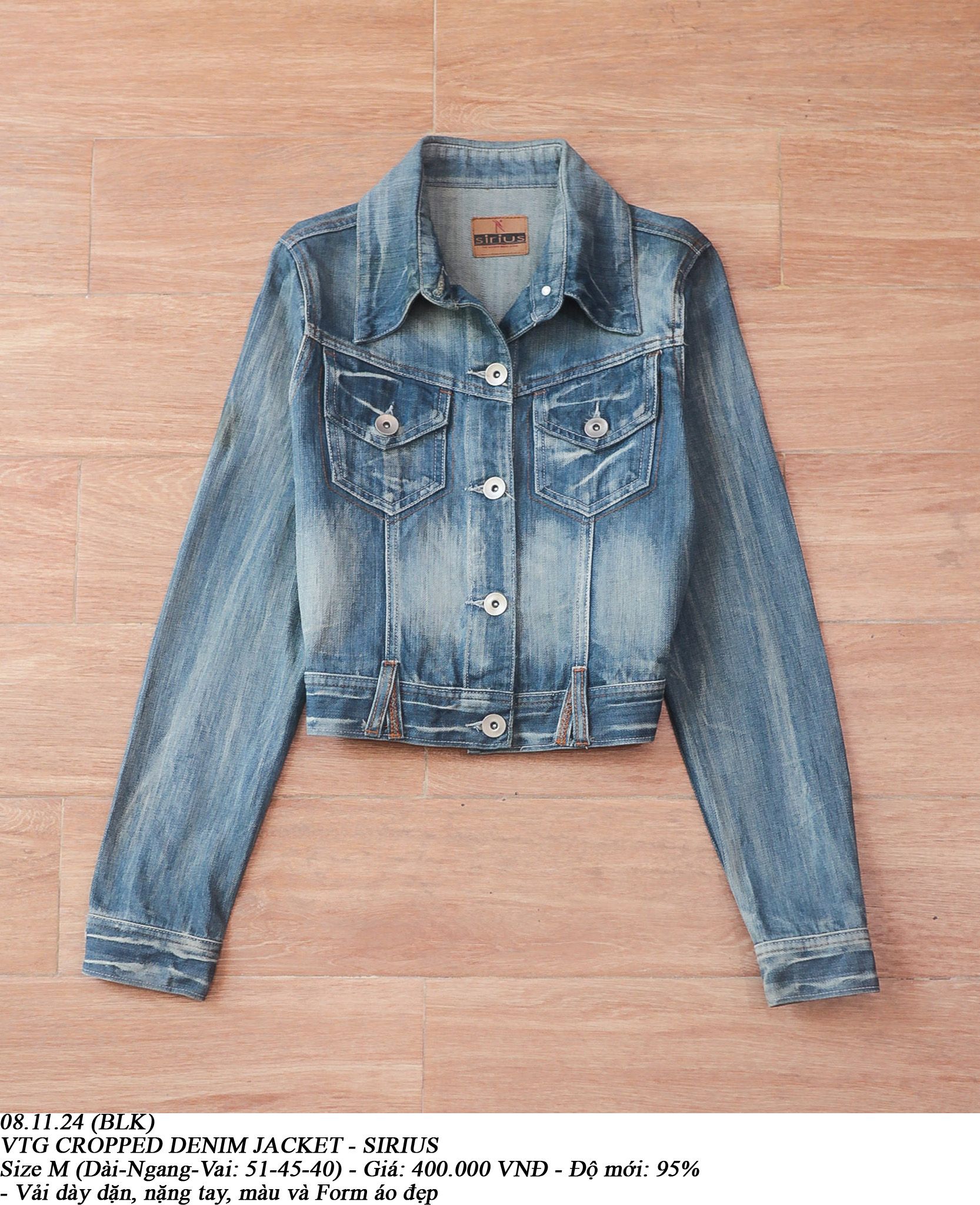 08.11.24 - VTG CROPPED DENIM JACKET - SIRIUS
