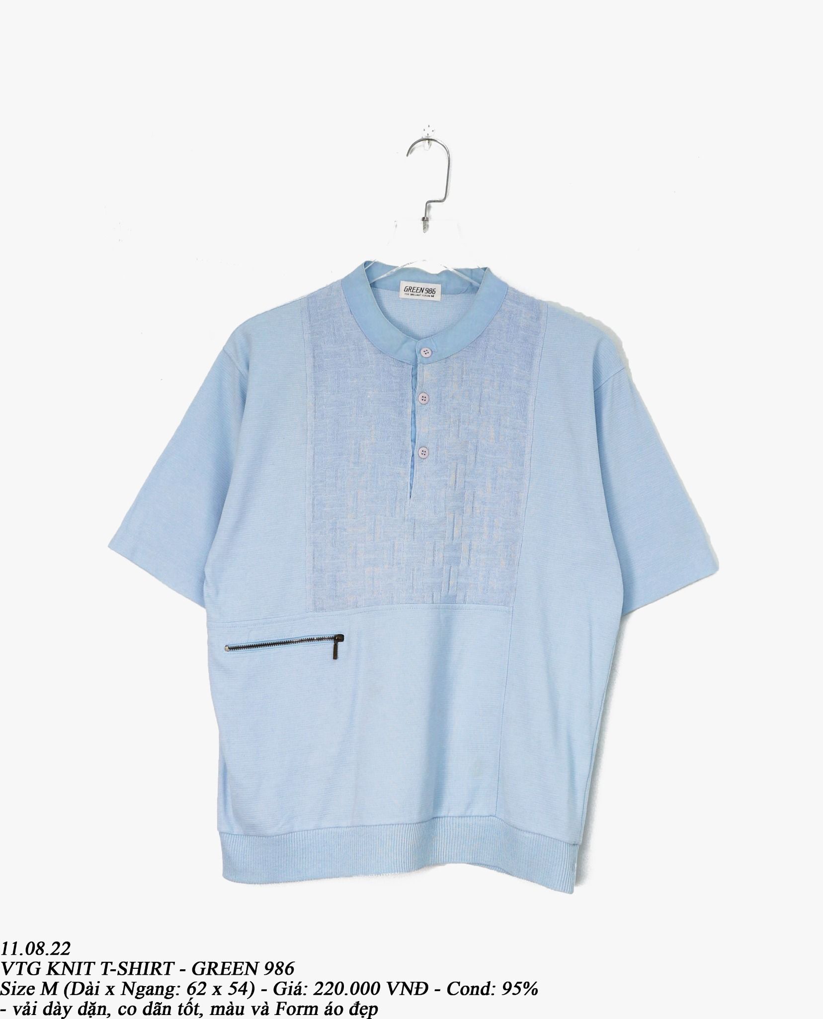 11.08.22 - VTG KNIT T-SHIRT - GREEN 986