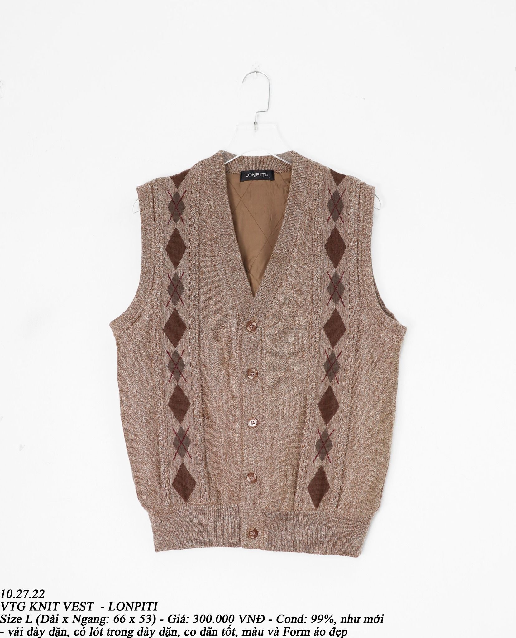 10.27.22 - VTG KNIT VEST - LONPITI