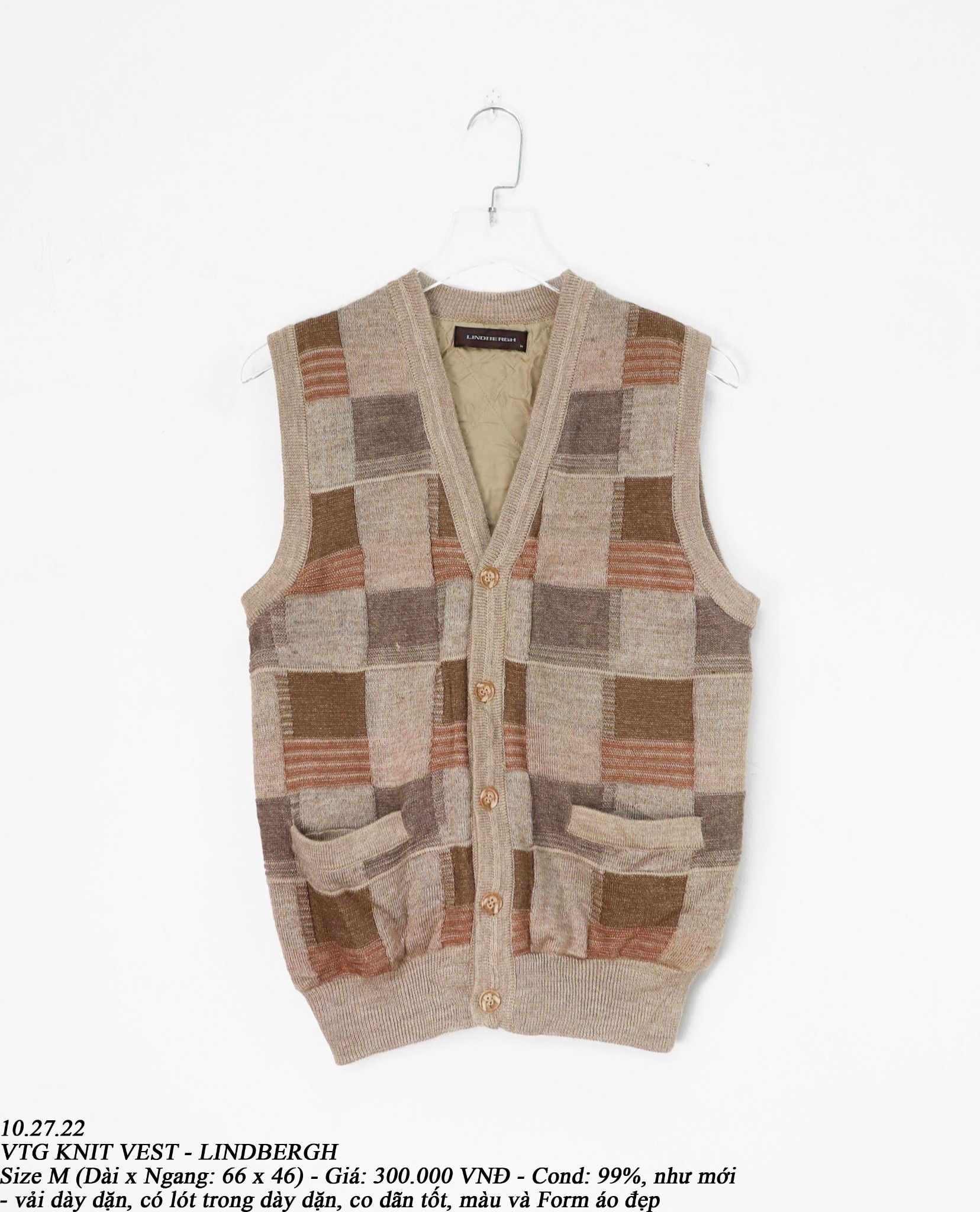 10.27.22 - VTG KNIT VEST - LINDBERGH