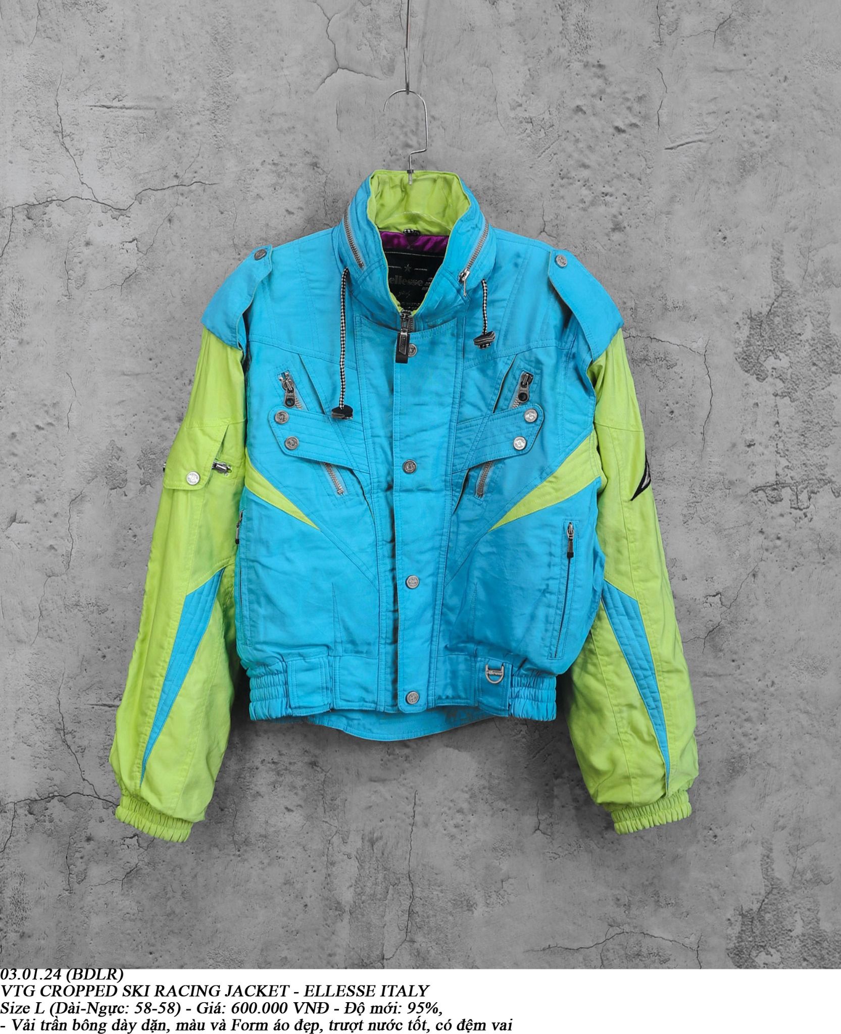 03.01.24 - VTG CROPPED SKI RACING JACKET - ELLESSE ITALY