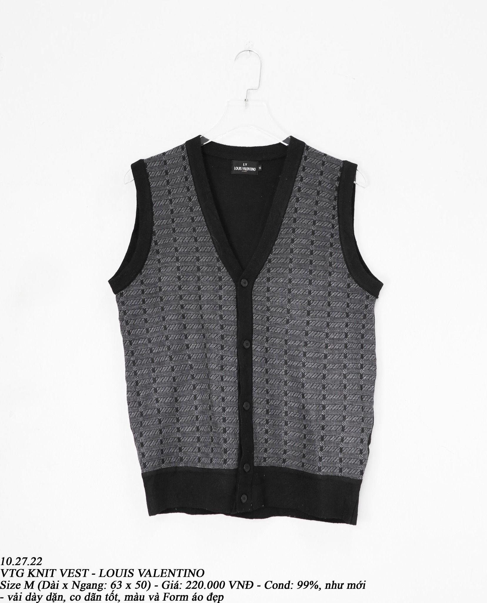 10.27.22 - VTG KNIT VEST - LOUIS VALENTINO