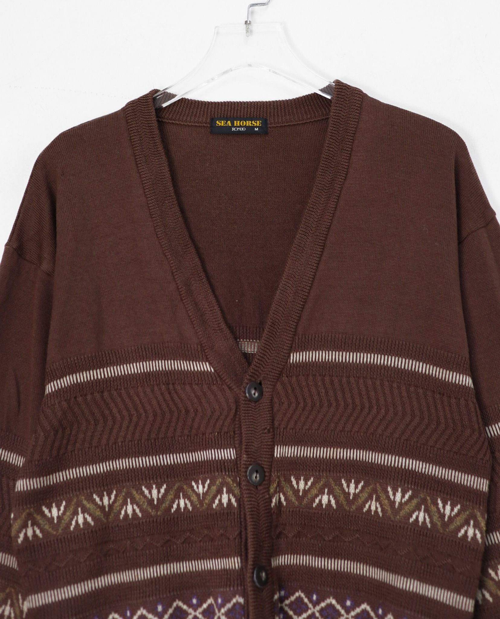 10.27.22 - VTG KNIT CARDIGAN JACKET - SEA HORSE