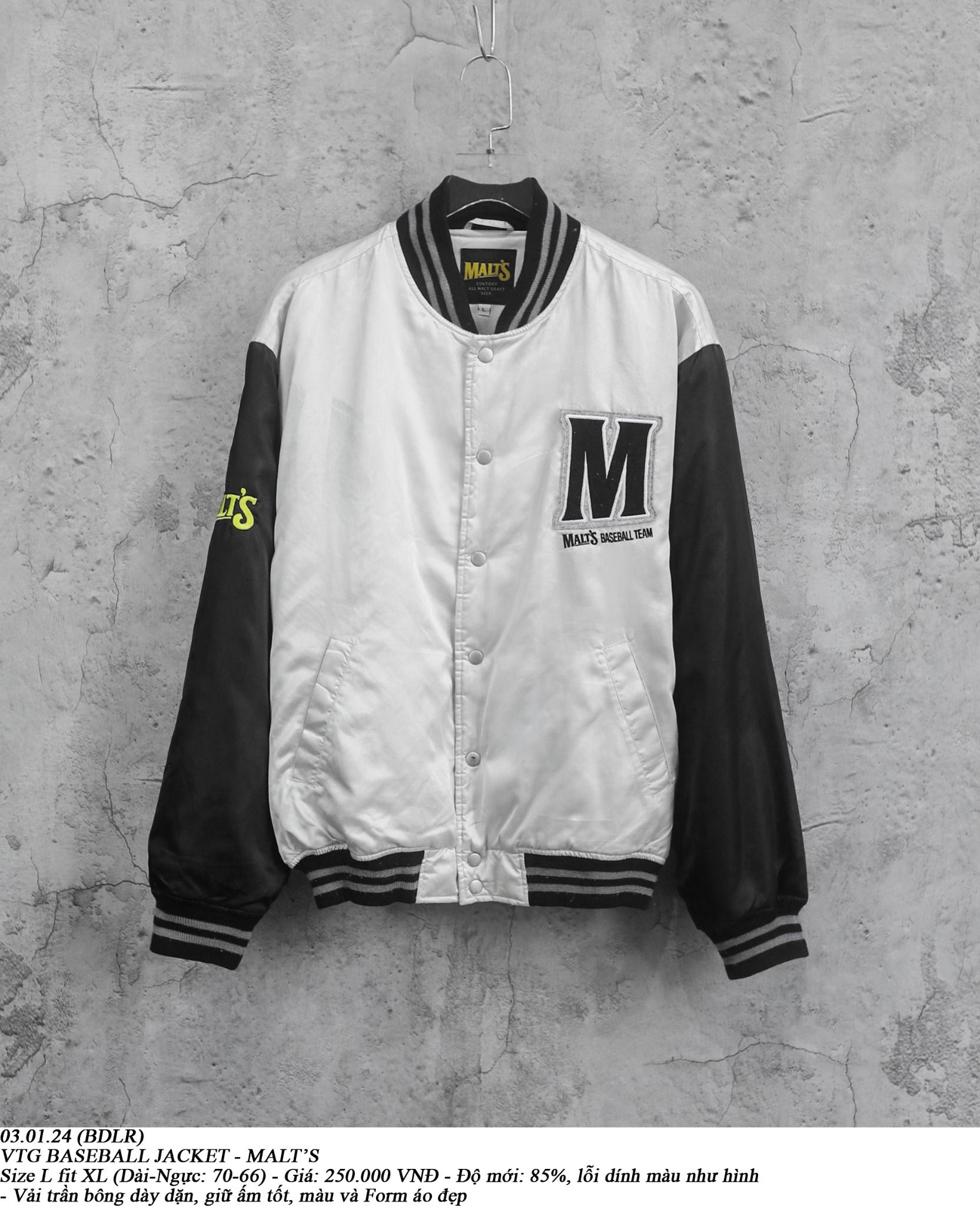 03.01.24 - VTG BASEBALL JACKET - MALT'S