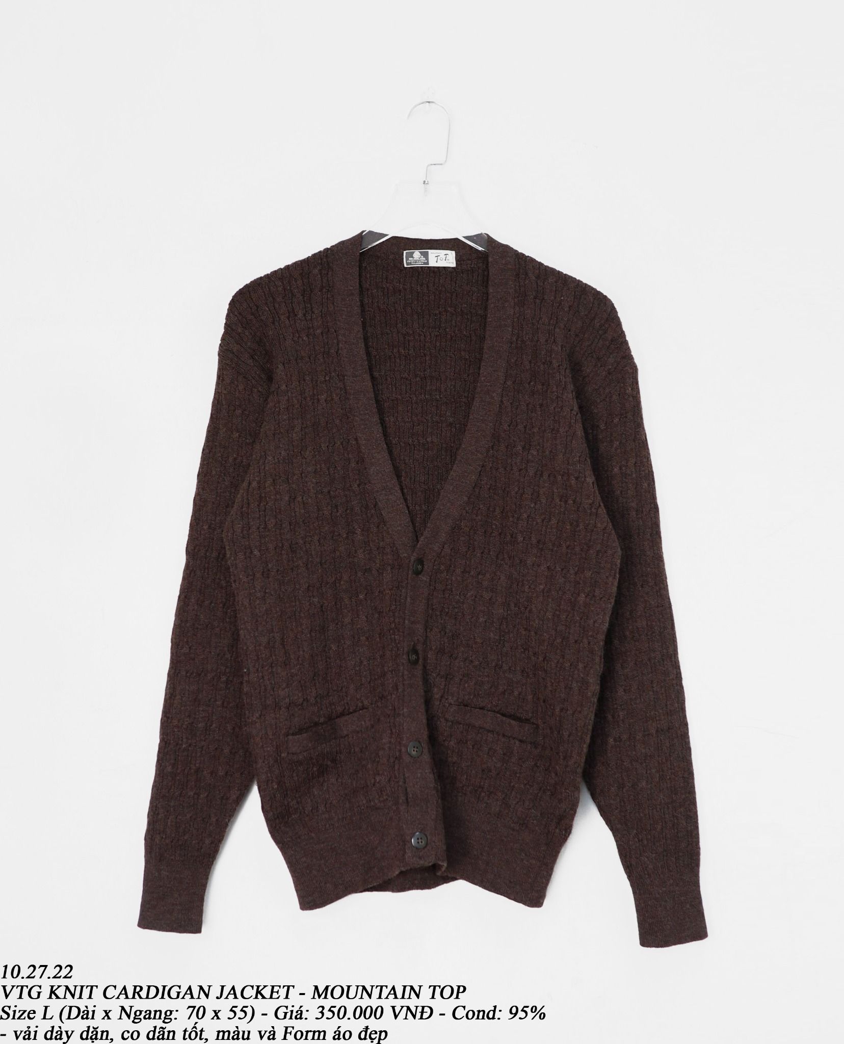 10.27.22 - VTG KNIT CARDIGAN JACKET - MOUTAIN TOP
